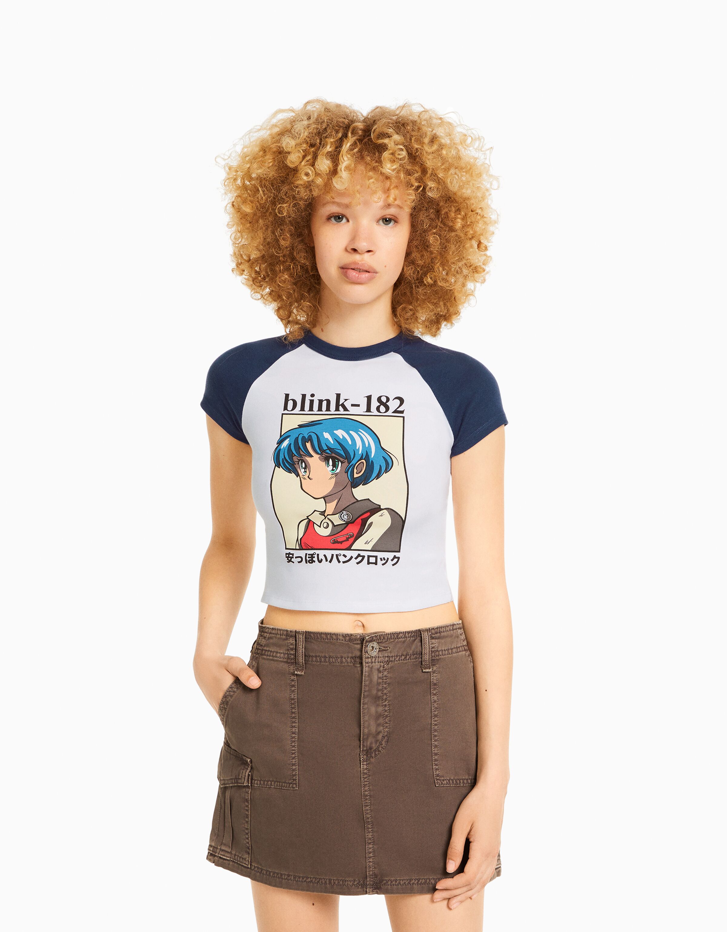 Camiseta Blink-182 manga corta ranglan print