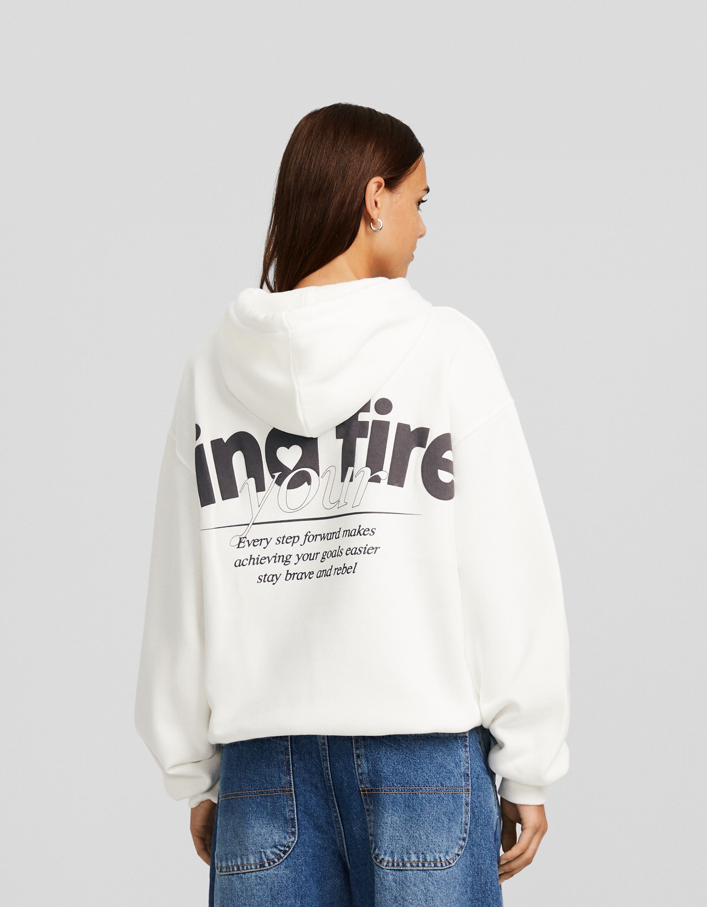 Sudadera capucha oversize print