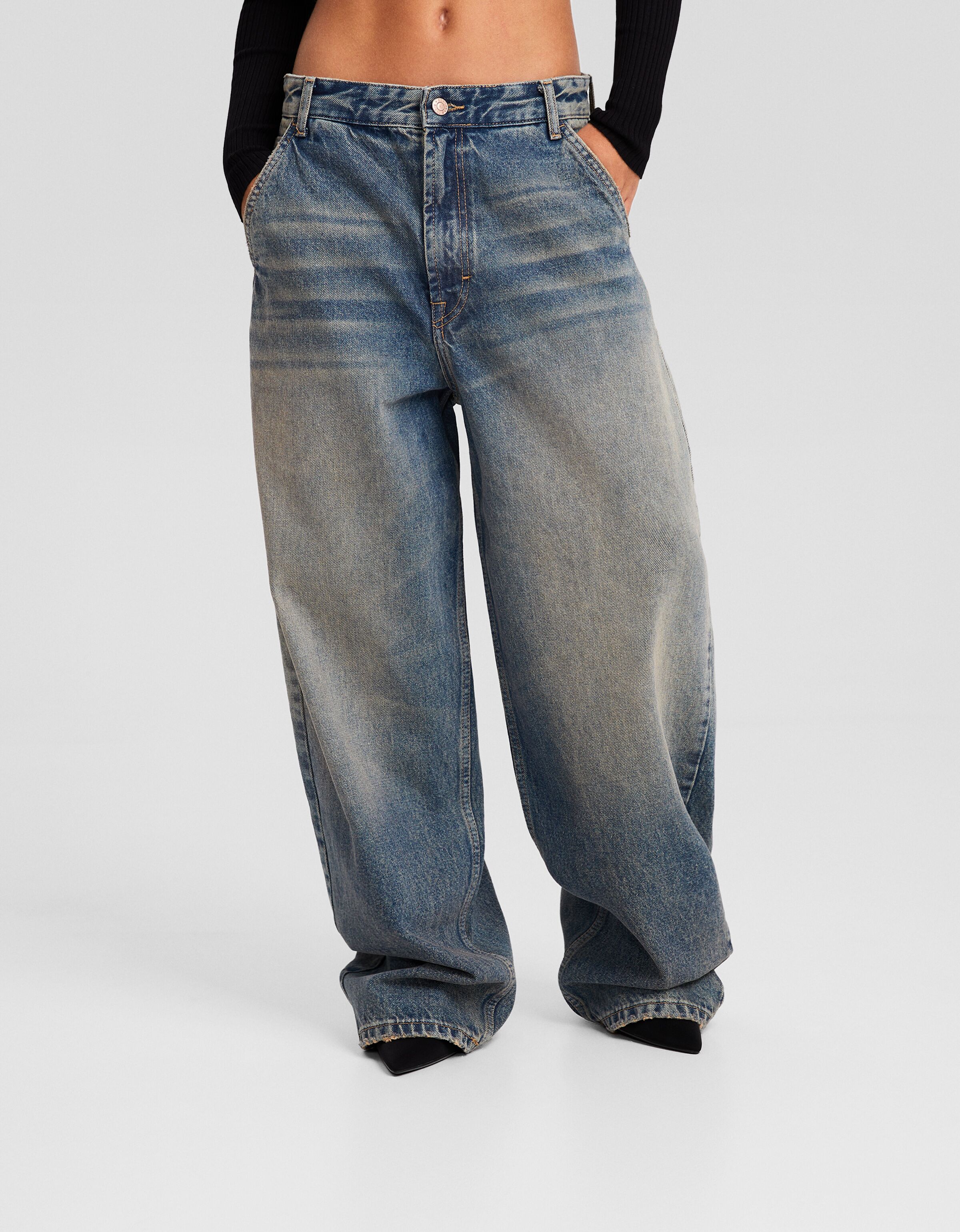 Jeans skater fit efecto lavado