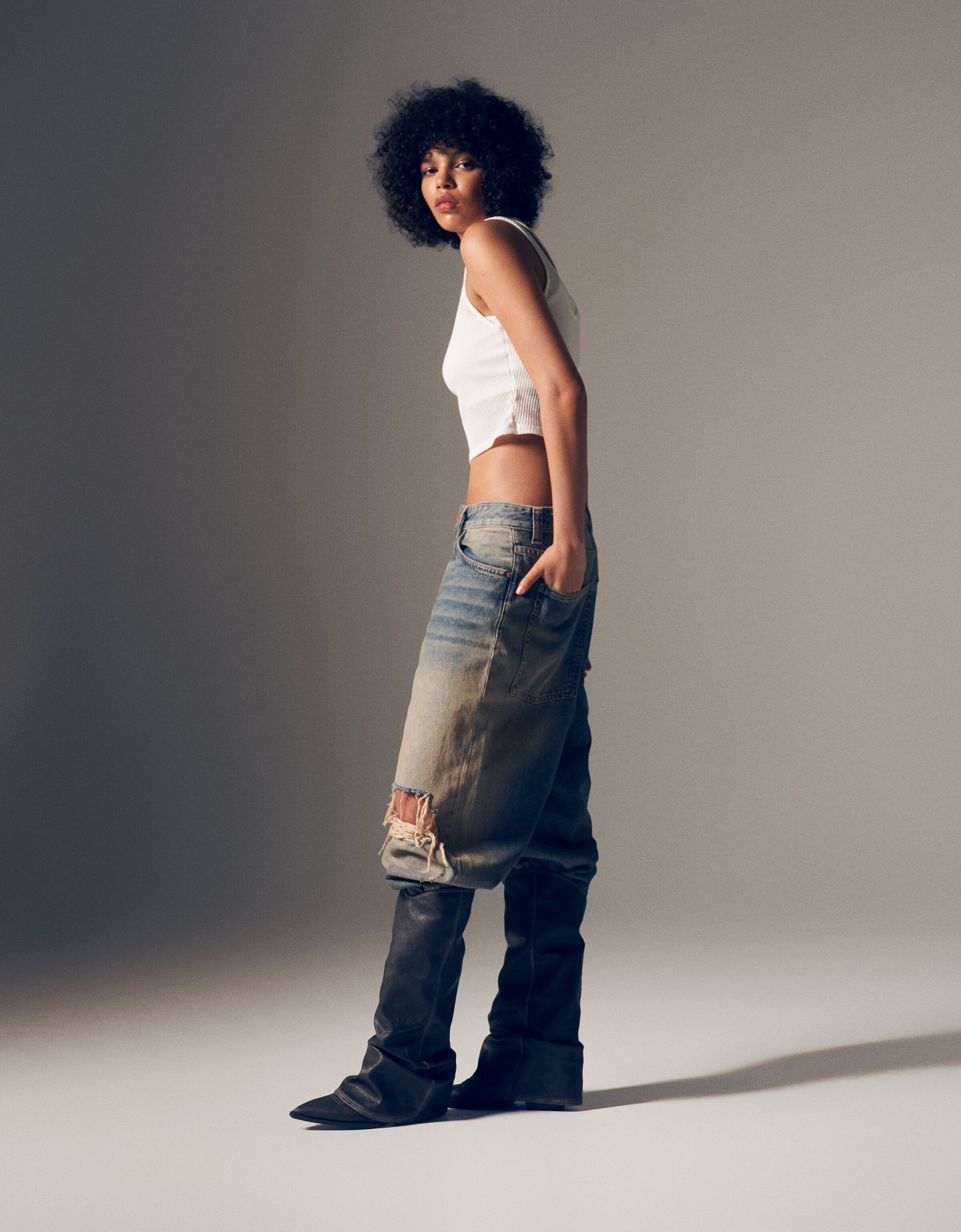 Botas tacón cowboy pantalón