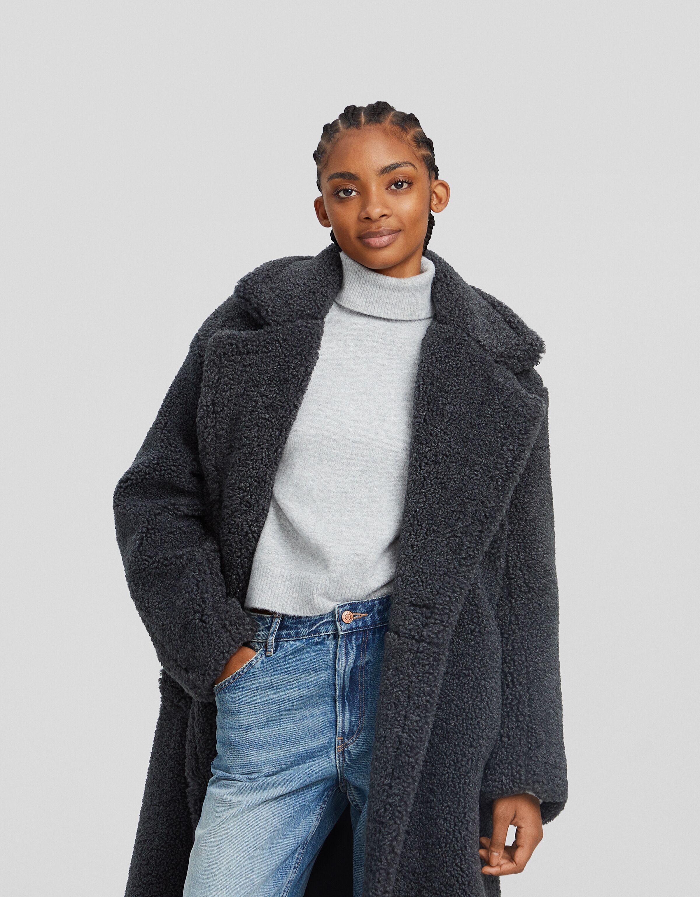 Abrigo largo borreguillo