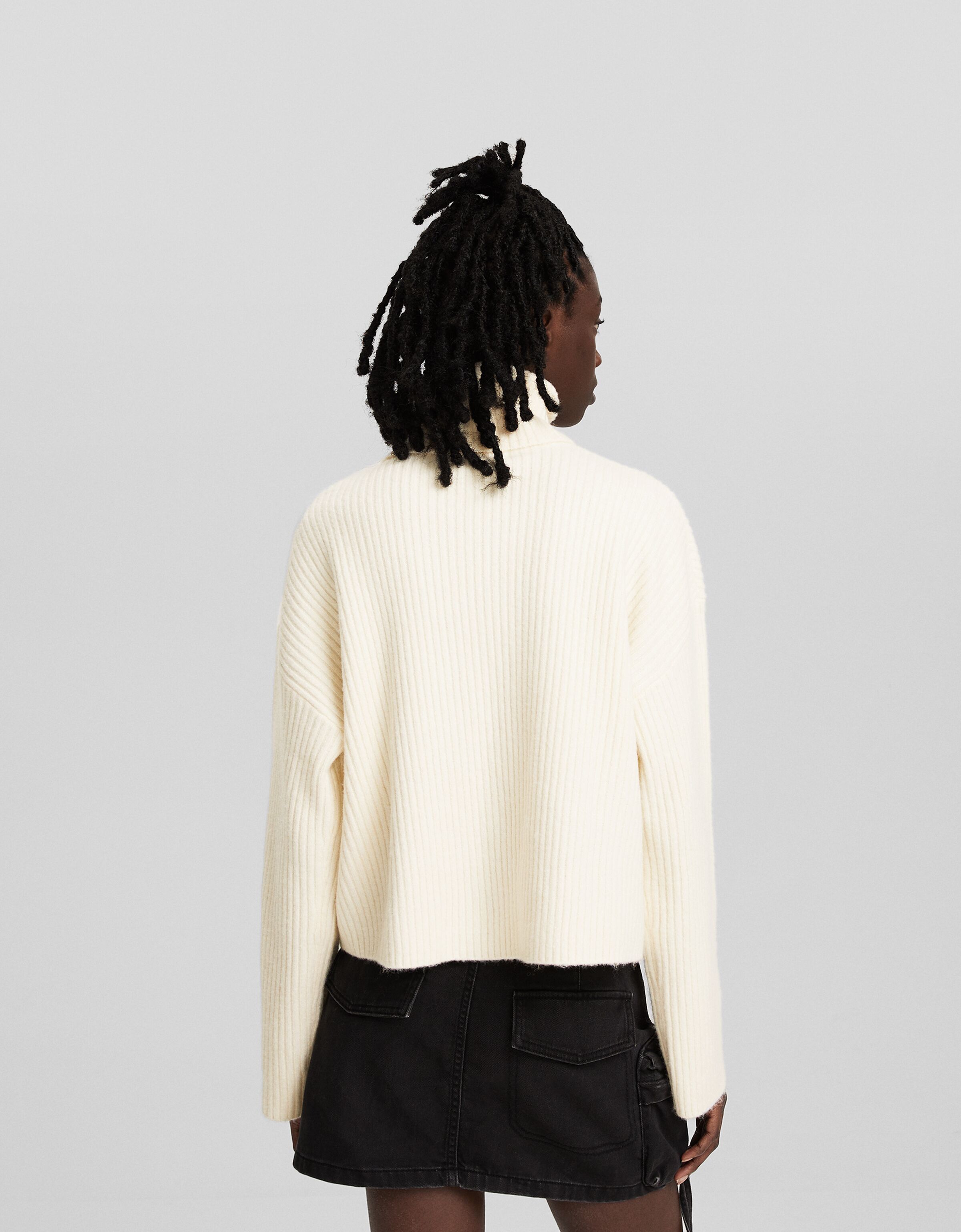 Jersey cuello subido rib