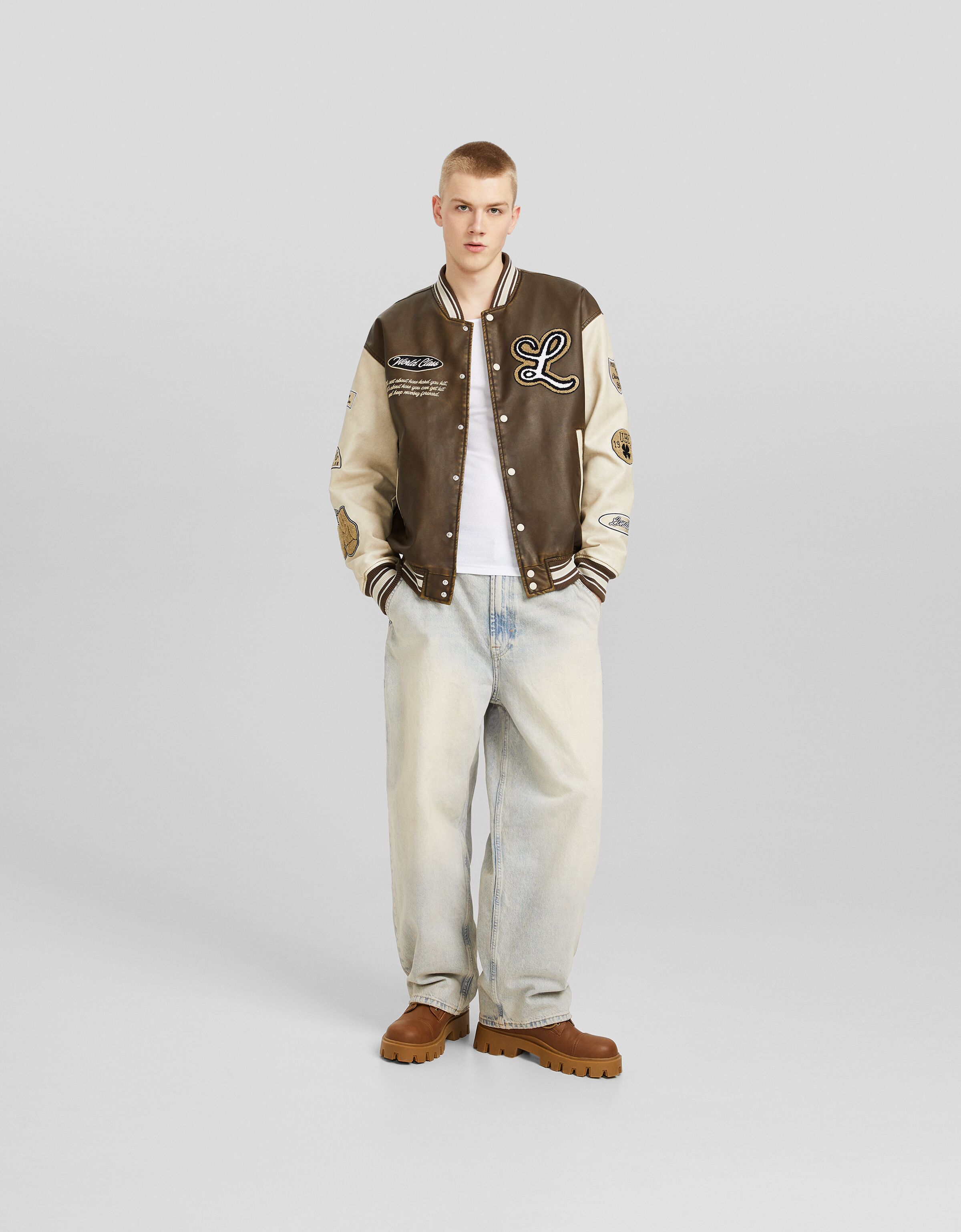 Botines acordonados suela track hombre