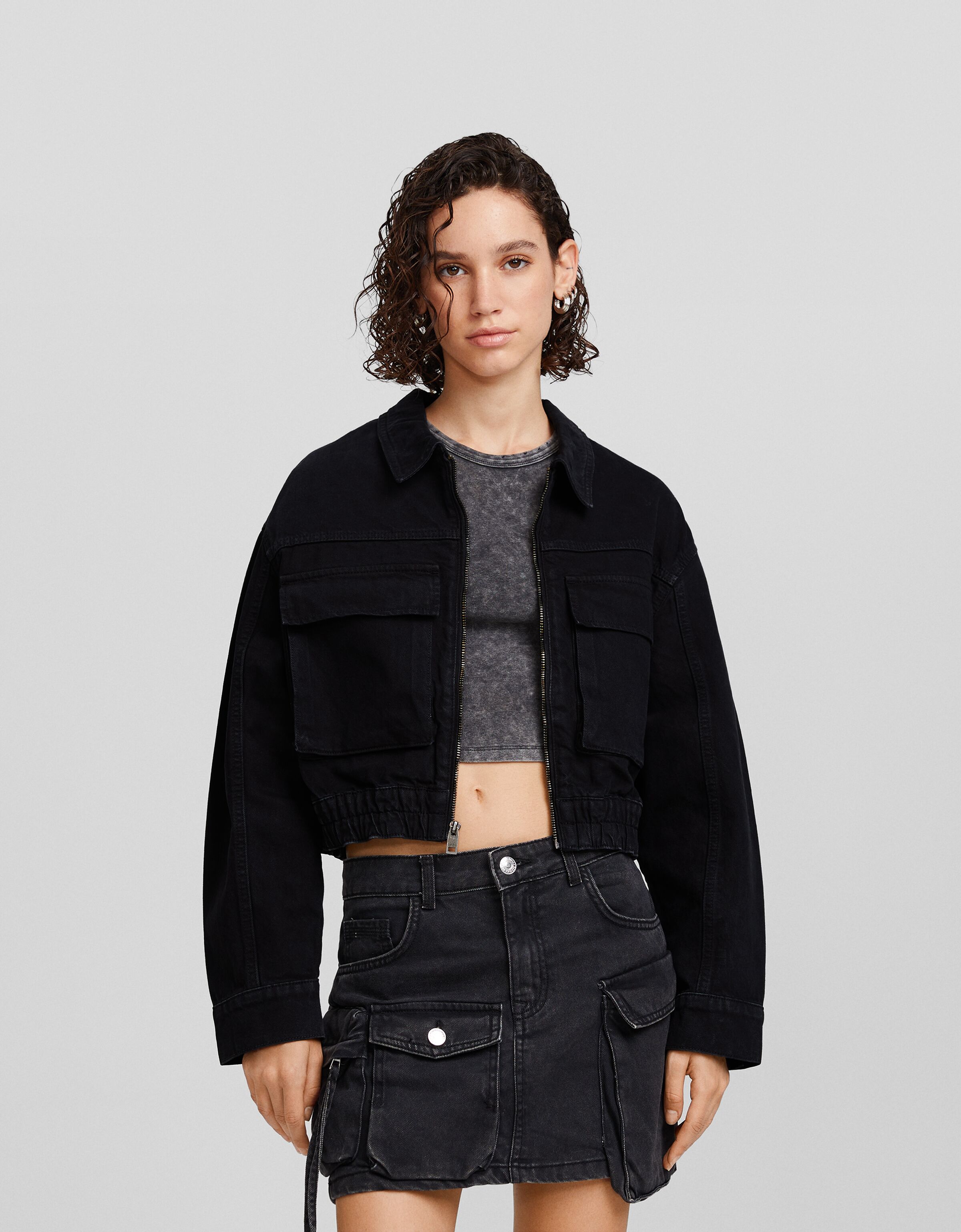 Cazadora algodón bolsillos