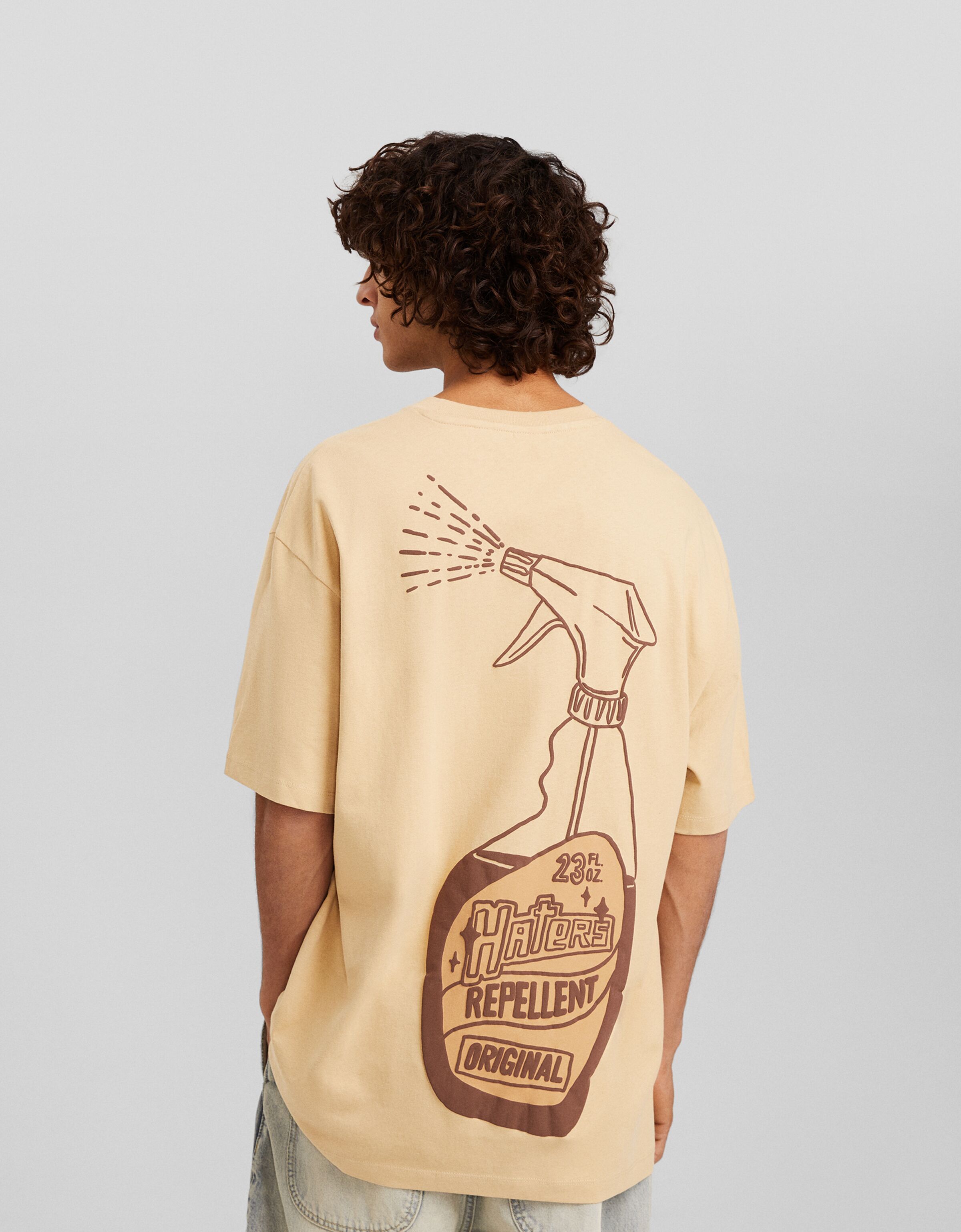 Camiseta manga corta boxy fit print