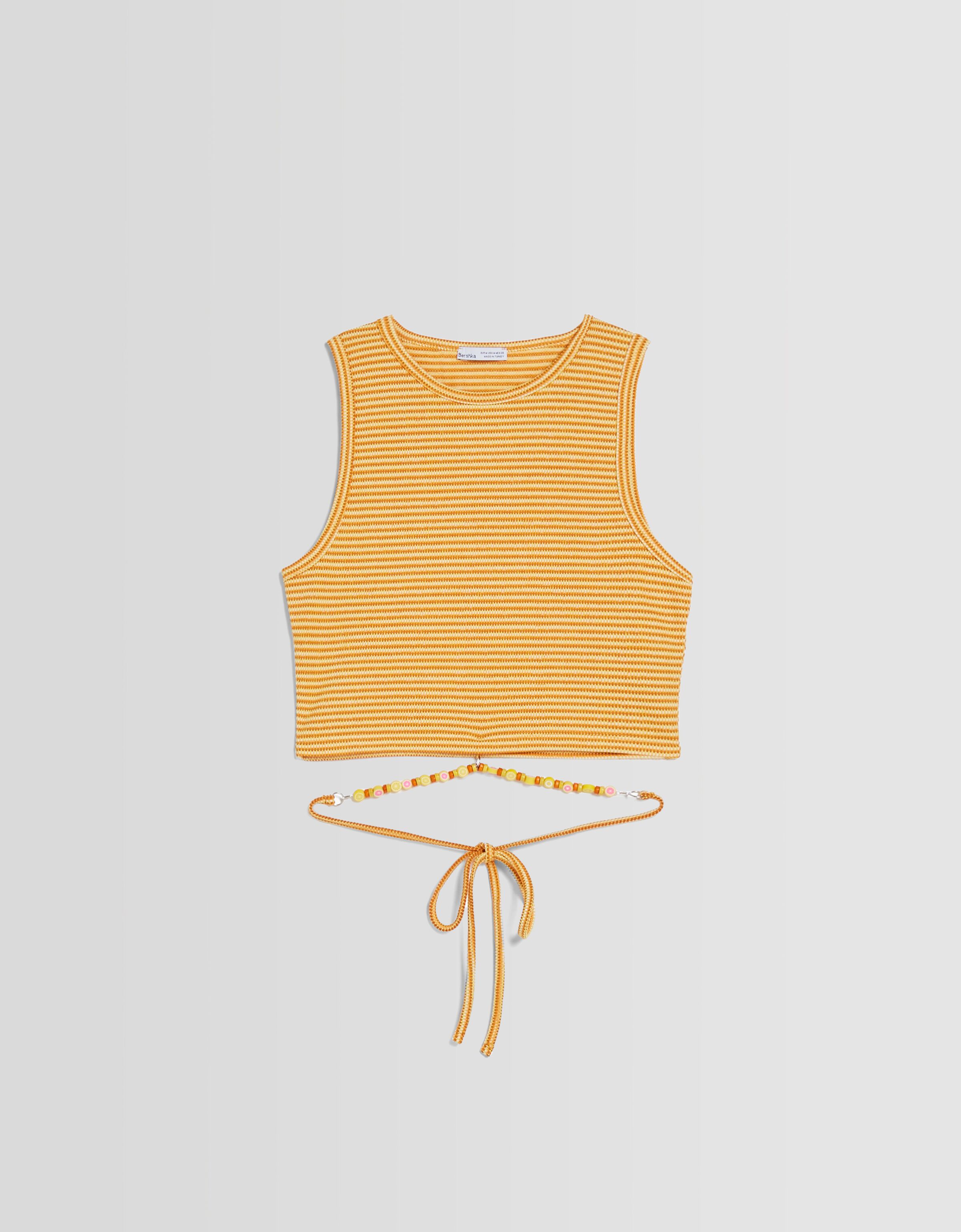 Camiseta sin mangas detalle tiras