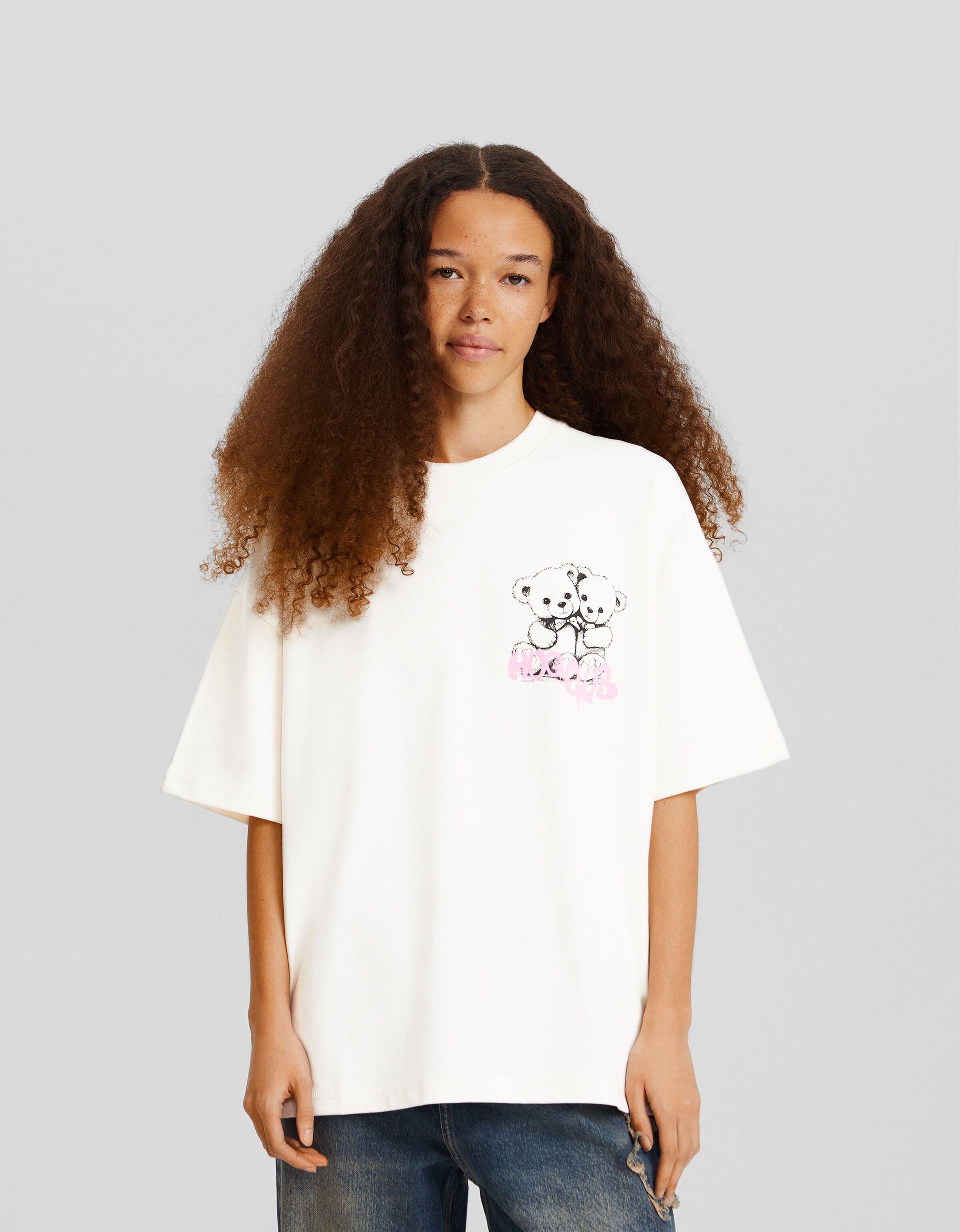 Camiseta manga corta oversize print