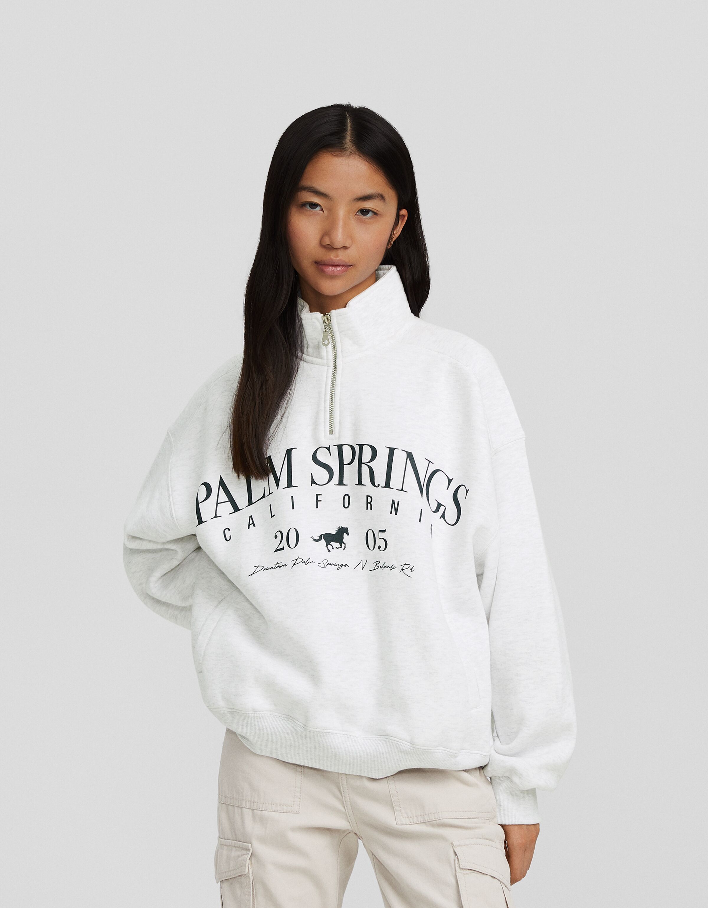 Sudadera cremallera print