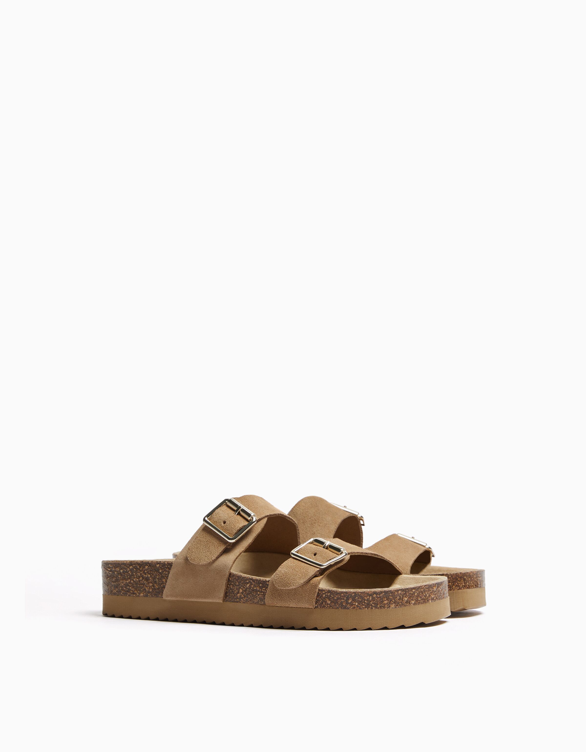 Sandalia plana PIEL hebillas