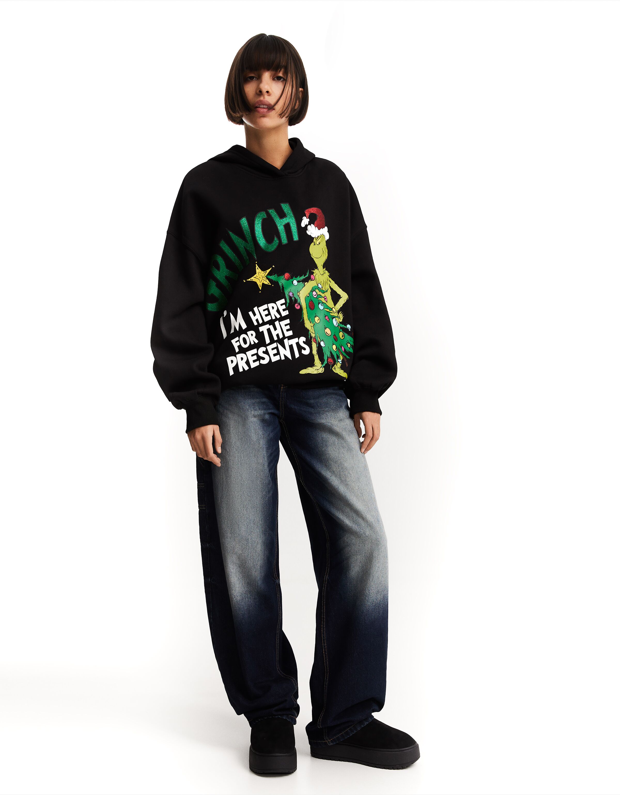 Sudadera El Grinch capucha print