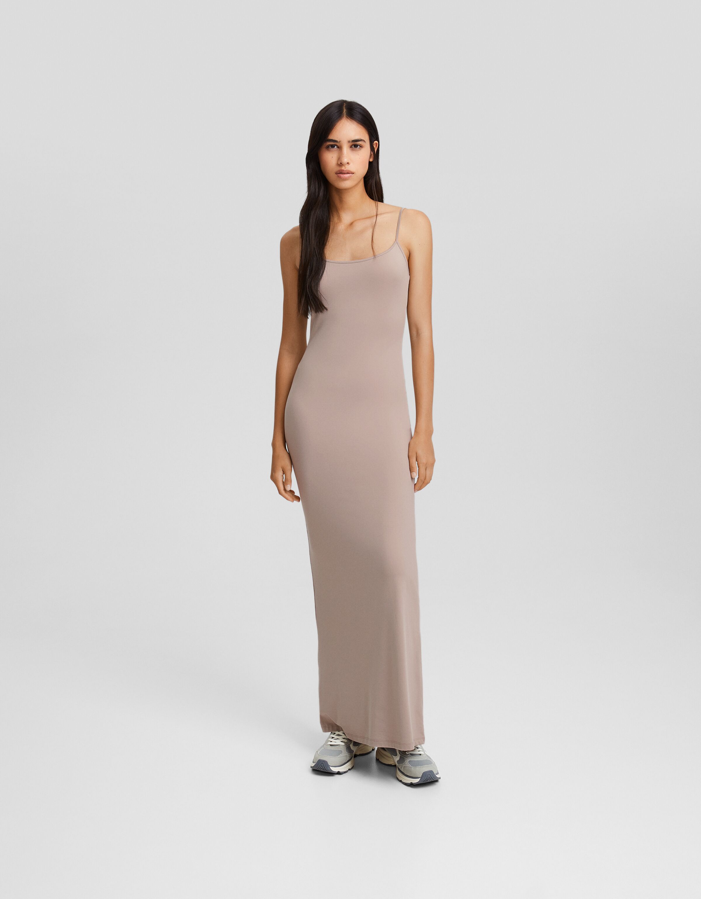 Vestido largo tirantes ajustado