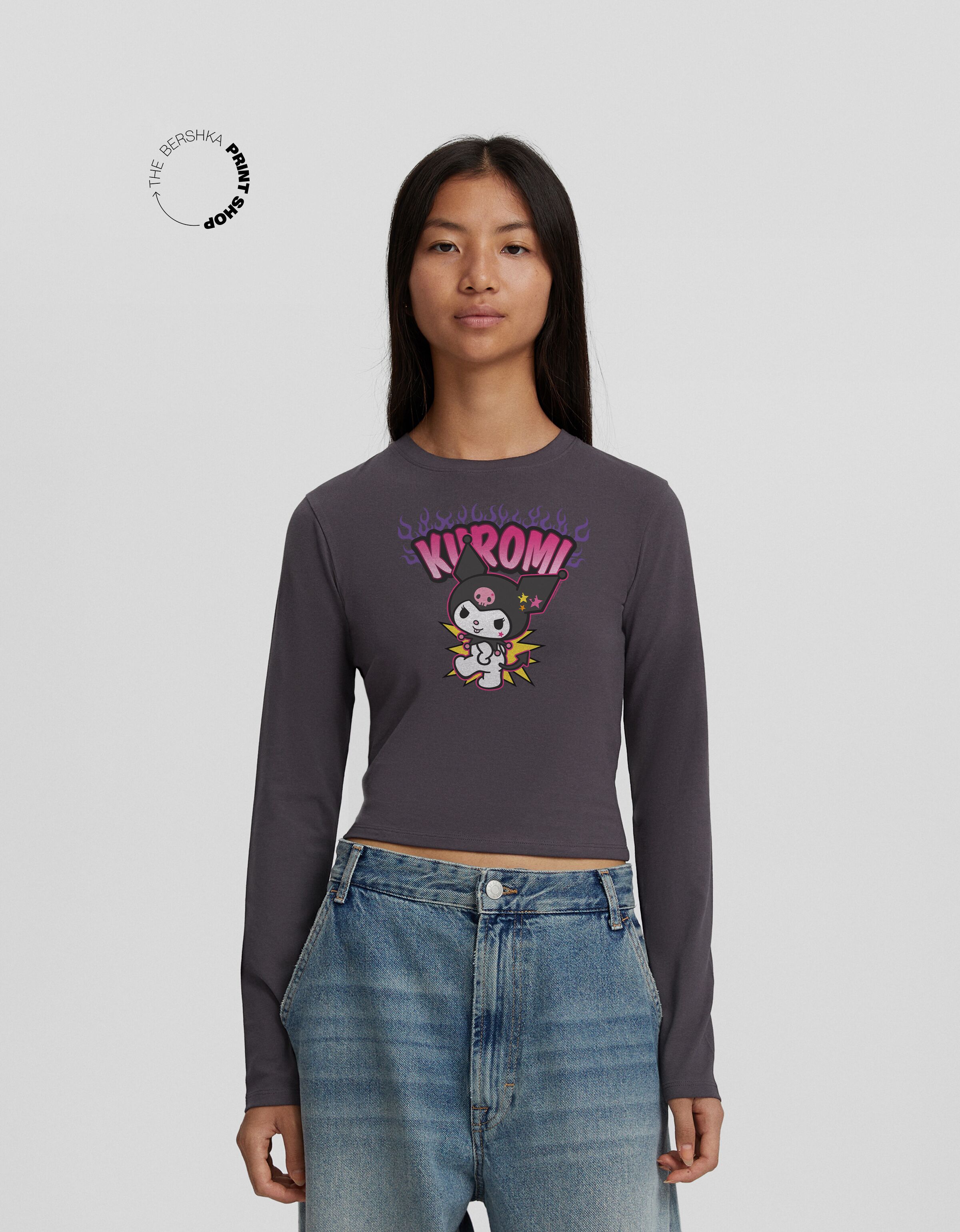 Camiseta Kuromi manga larga print