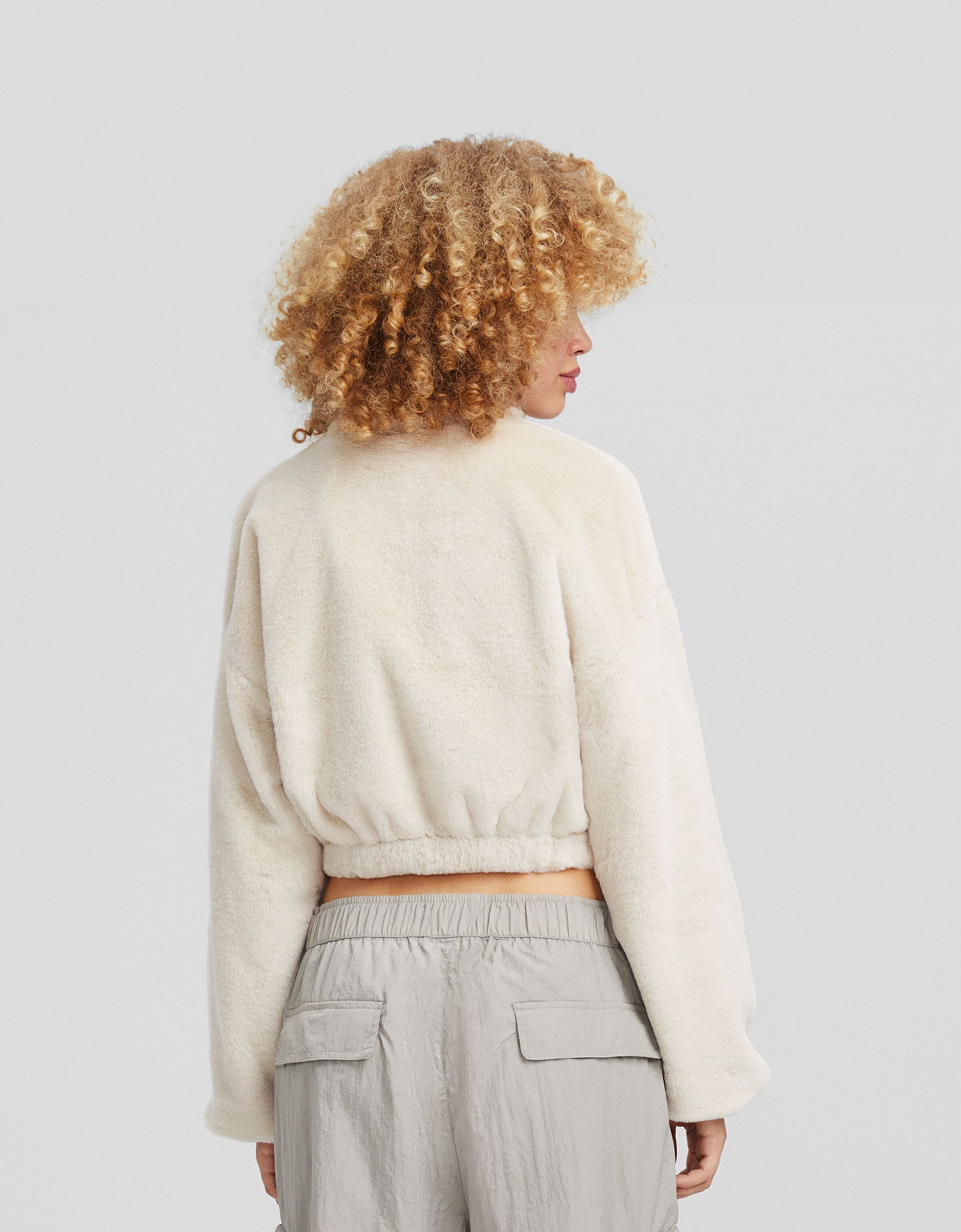 Sudadera cremallera pelo