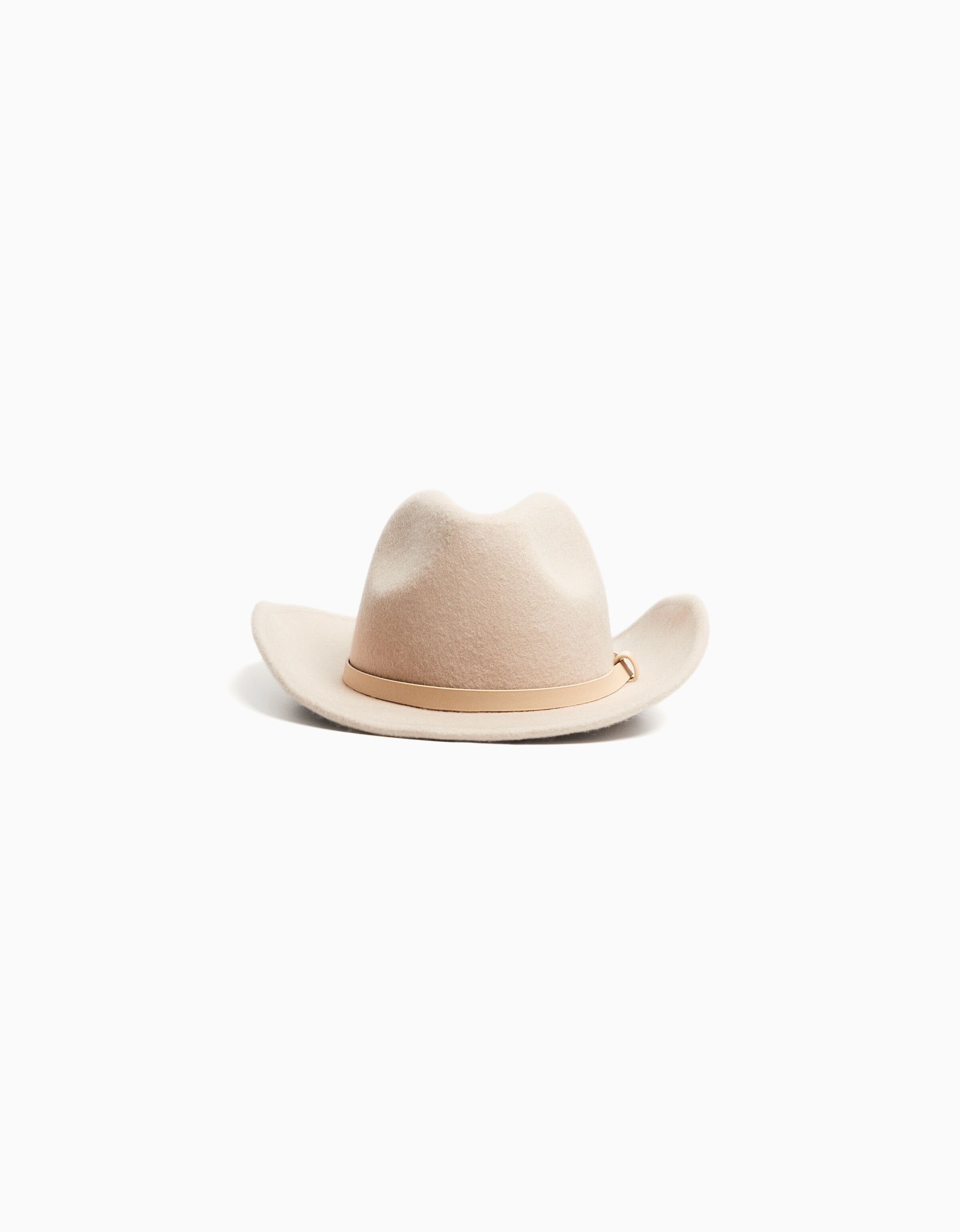 Sombrero cowboy detalle efecto piel