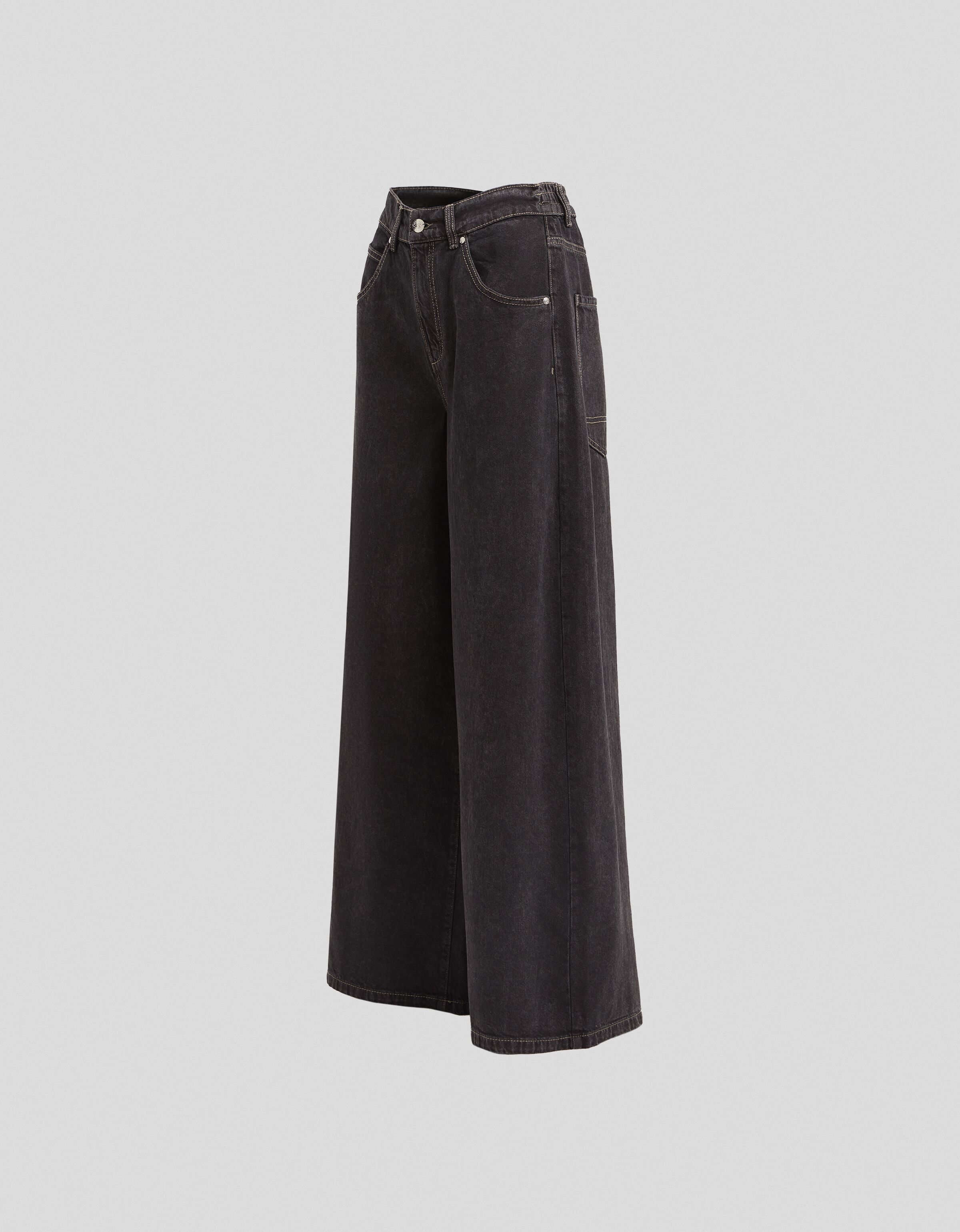 Pantalón Generation Bershka wide relaxed fit sarga