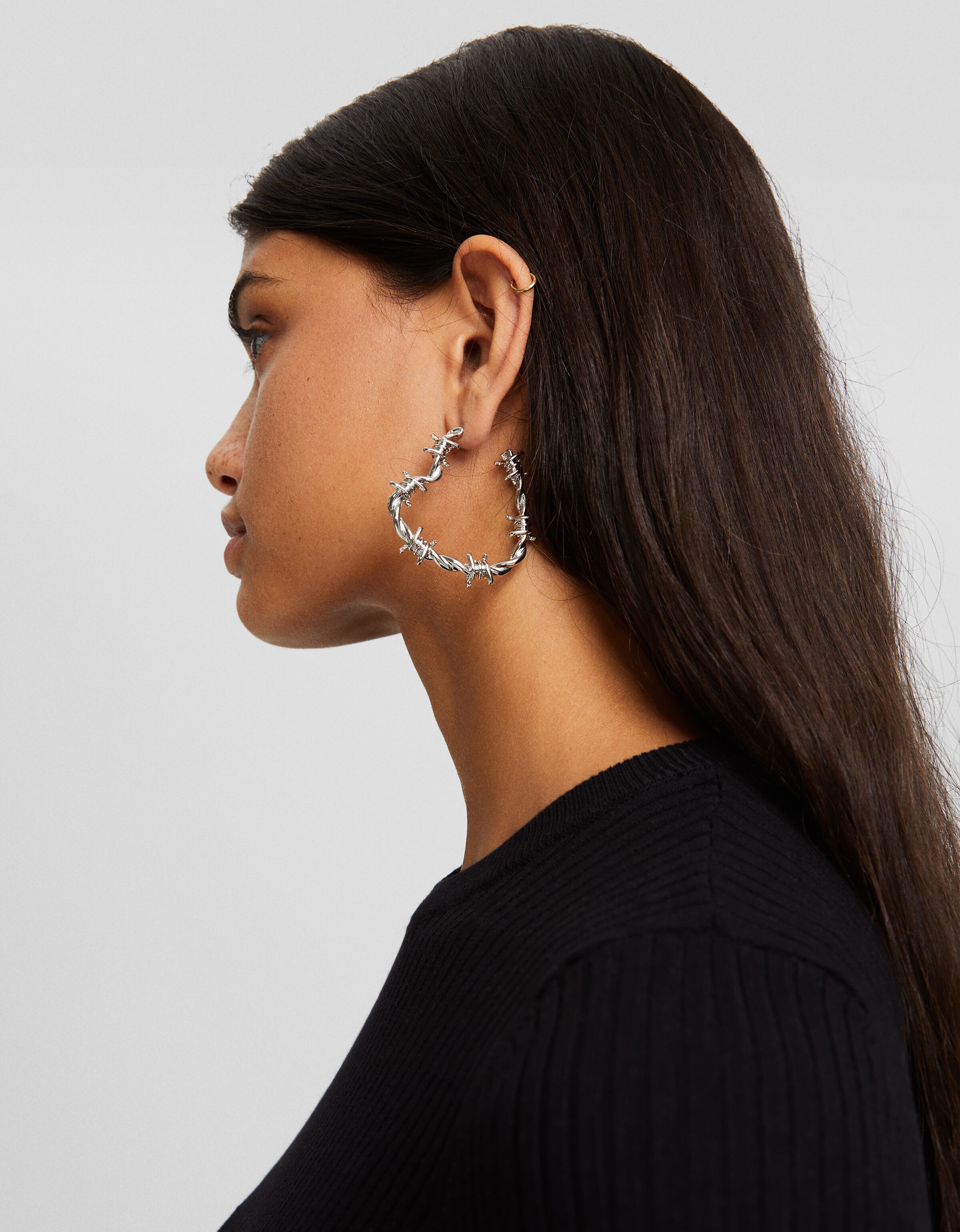 Pendientes corazón alambre