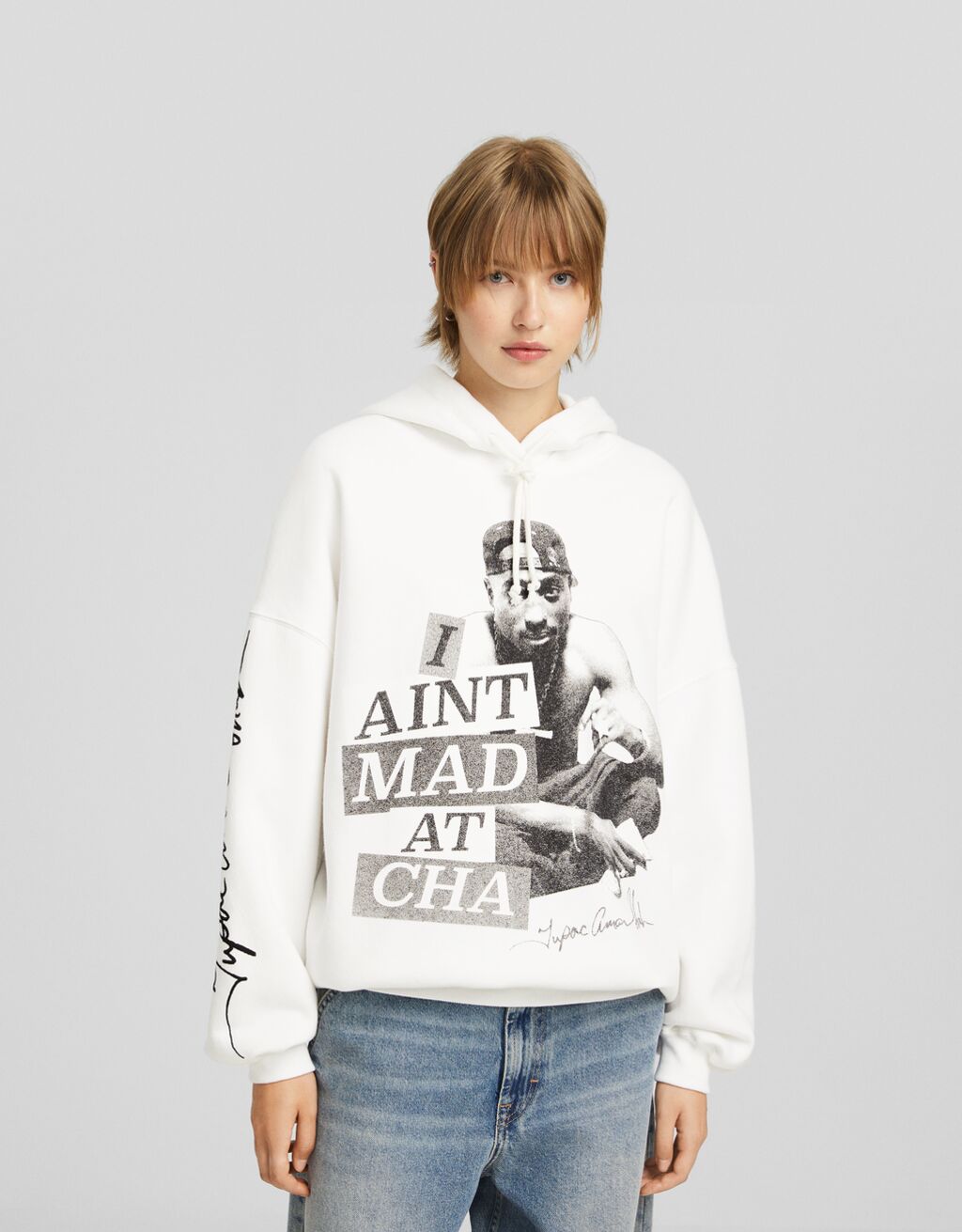 Sudadera Tupac capucha print