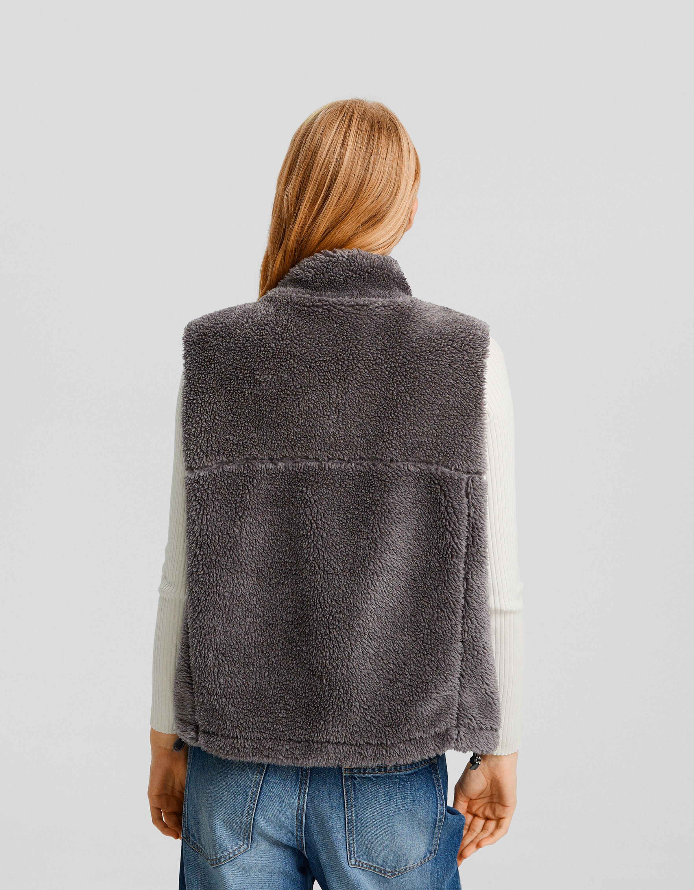 Chaleco borreguillo con nylon