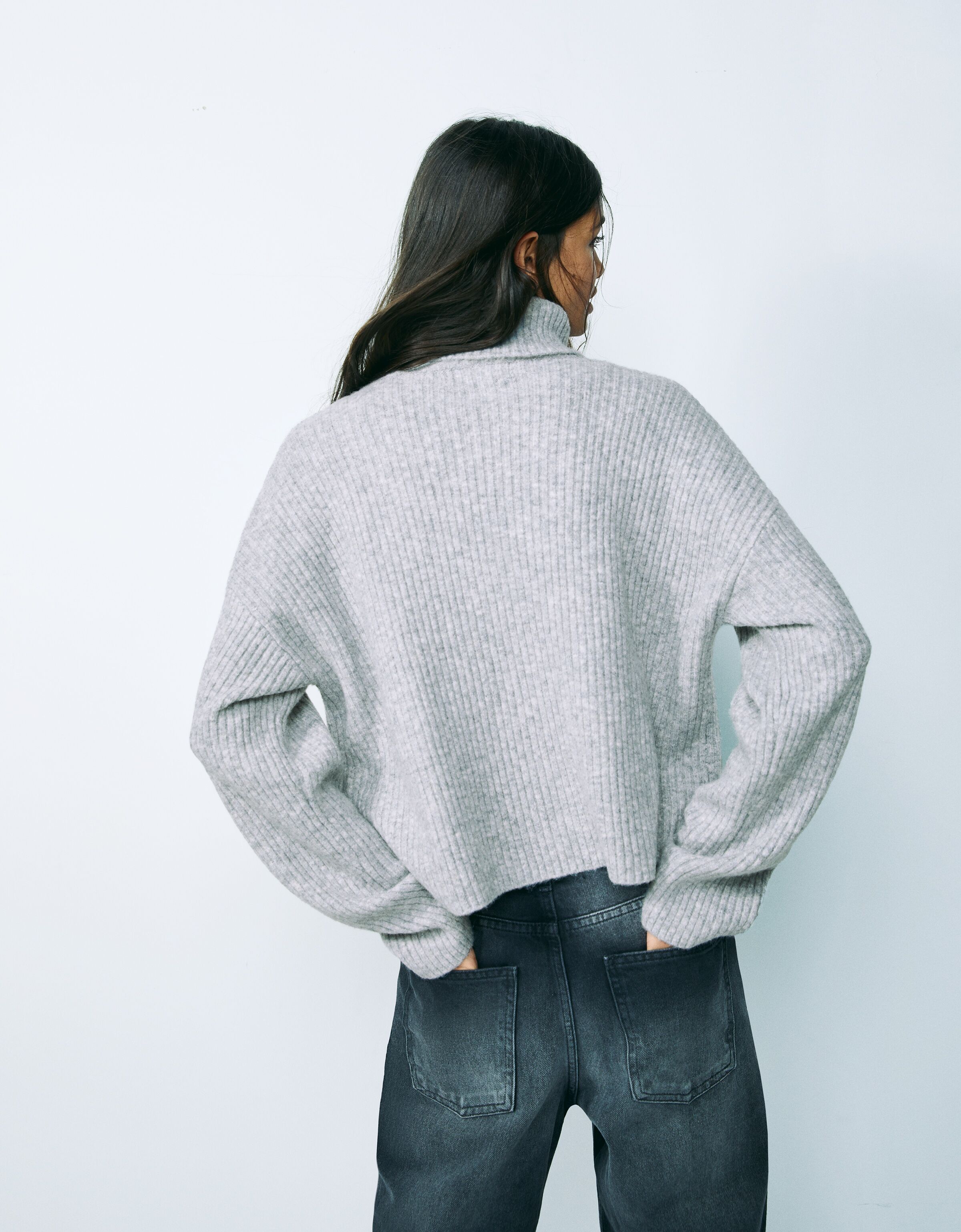 Jersey cuello subido rib