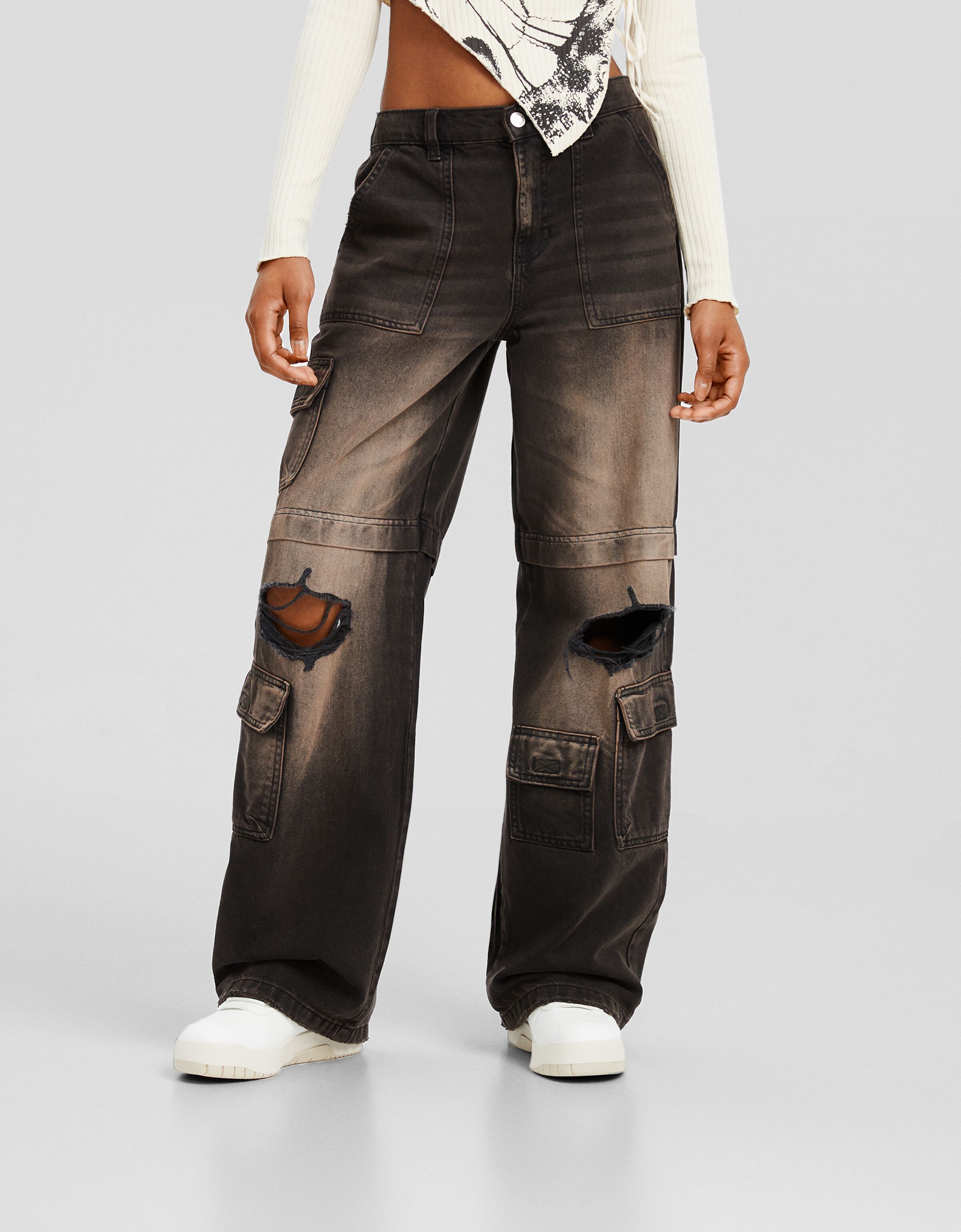 Jeans cargo rotos