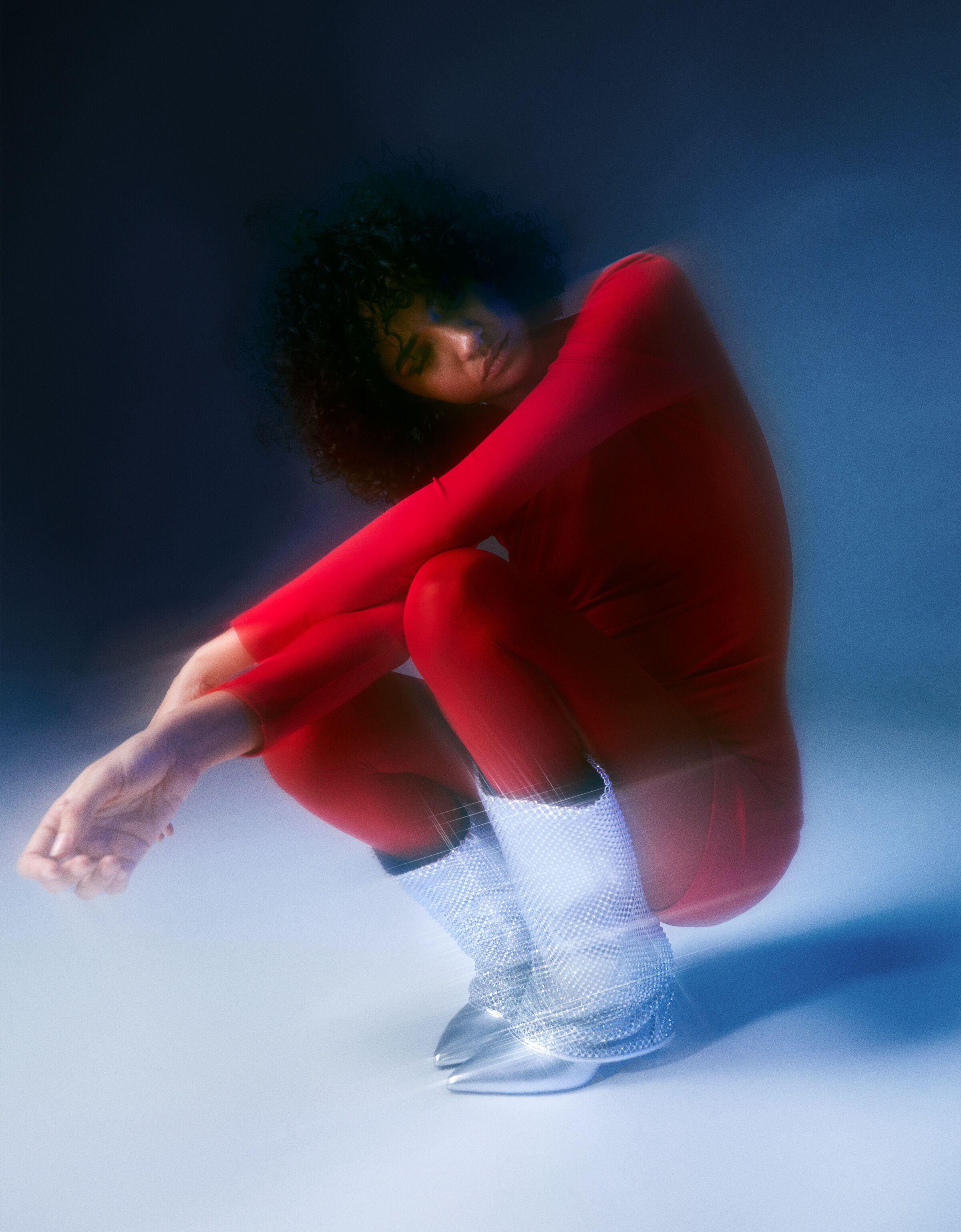 Botas tacón fino trouser brillos