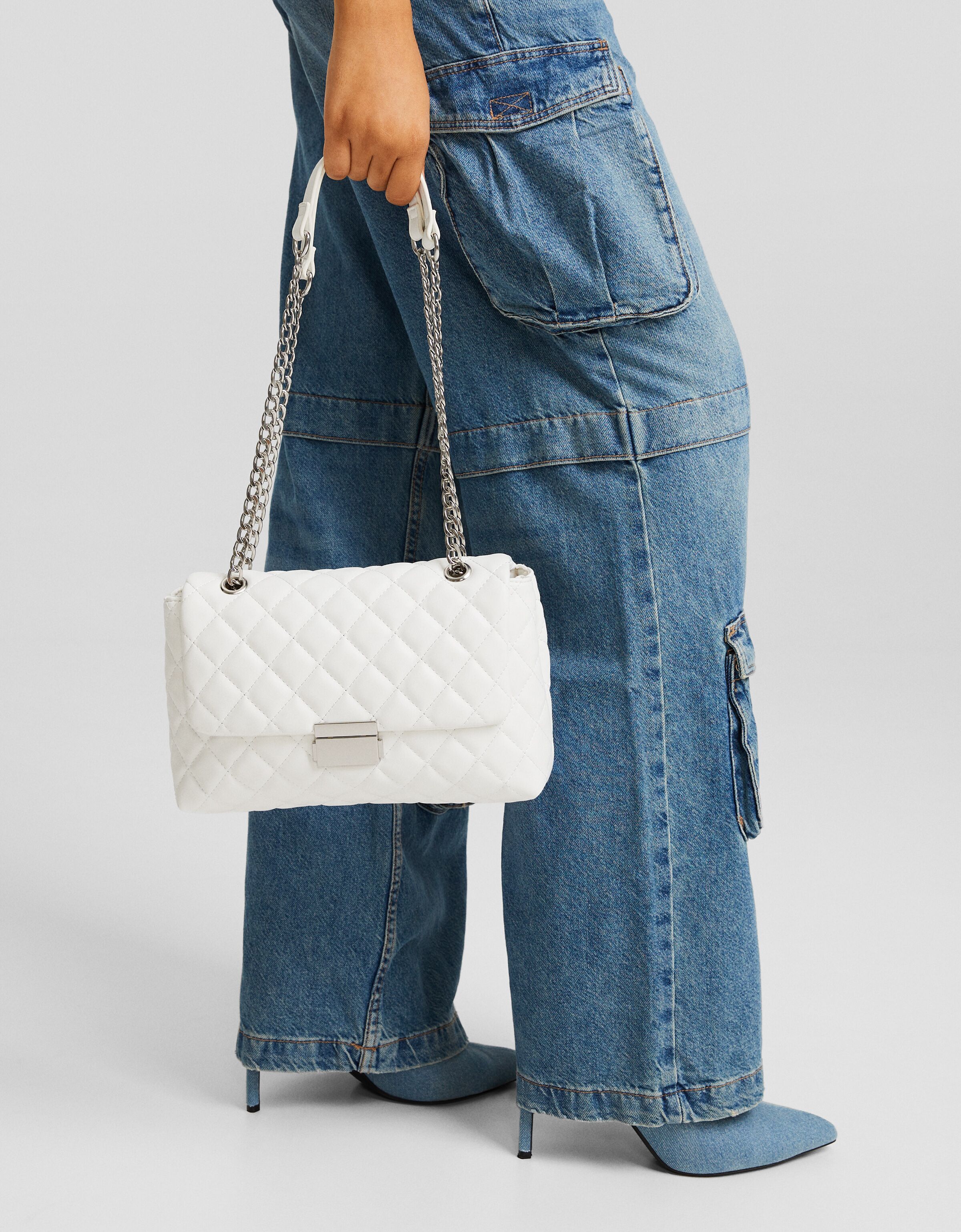 Bolso bandolera acolchado cadena