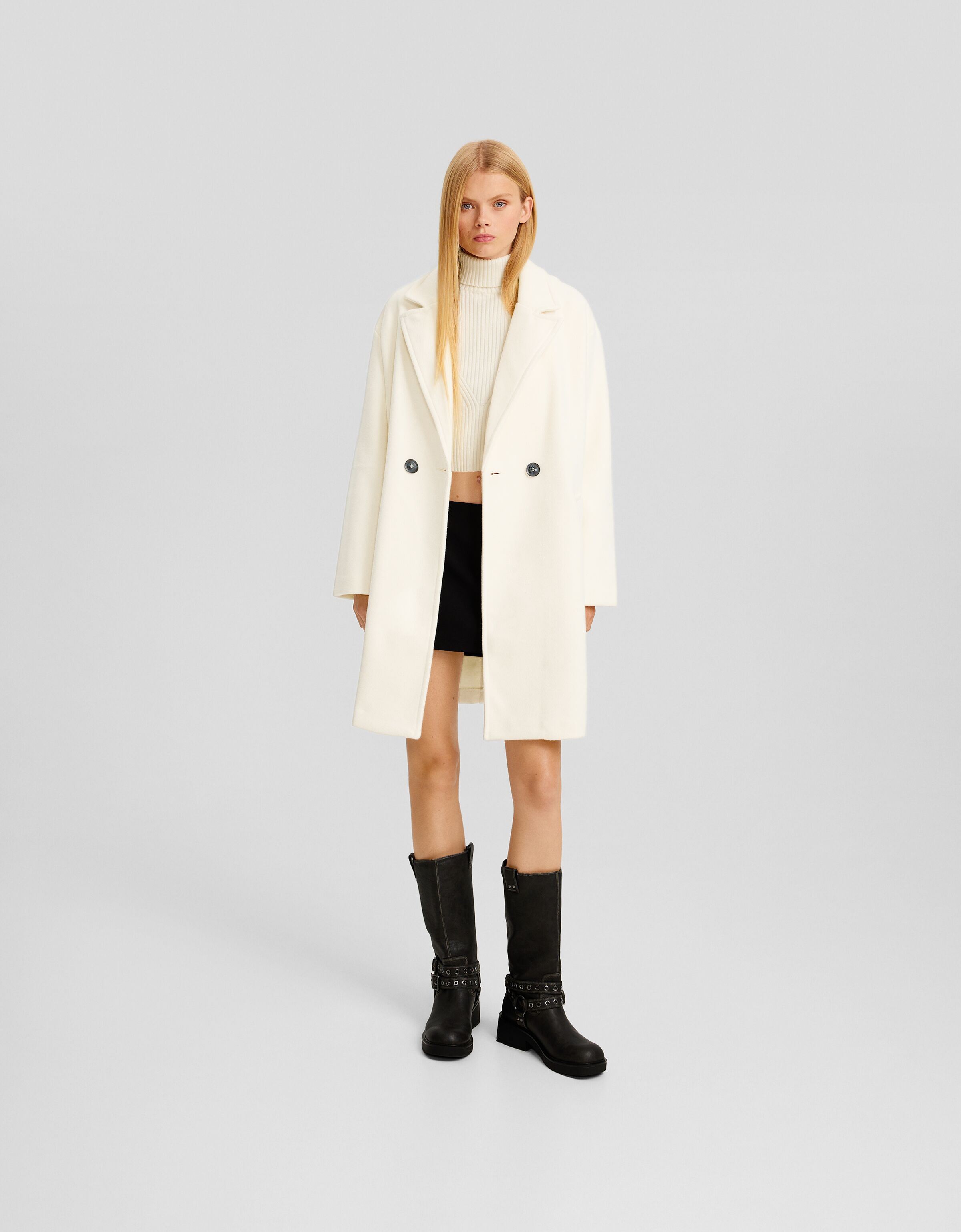 Abrigo cruzado soft doble botonadura