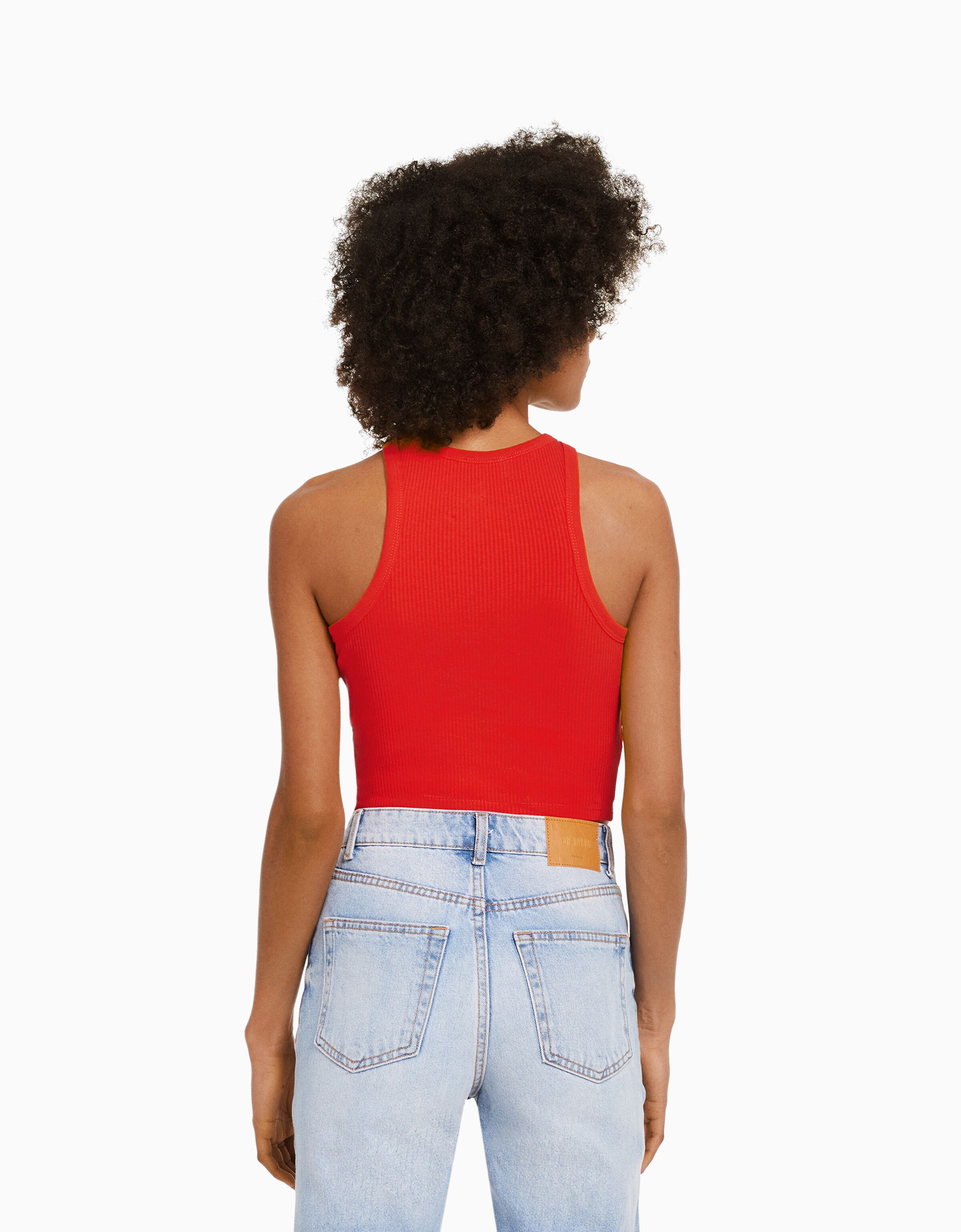 Camiseta sin mangas rib