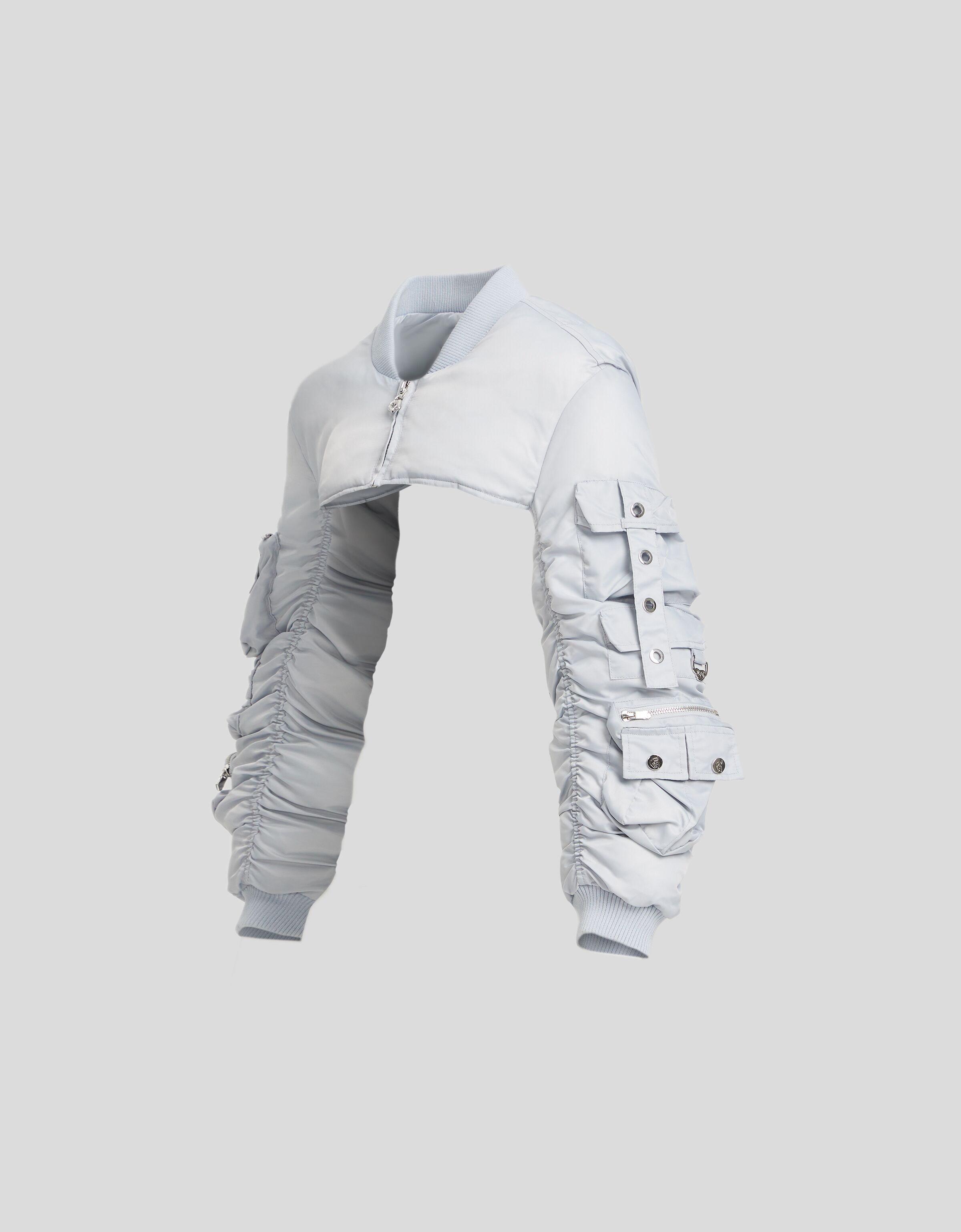 Cazadora Generation Bershka bomber manguitos con nylon multipocket