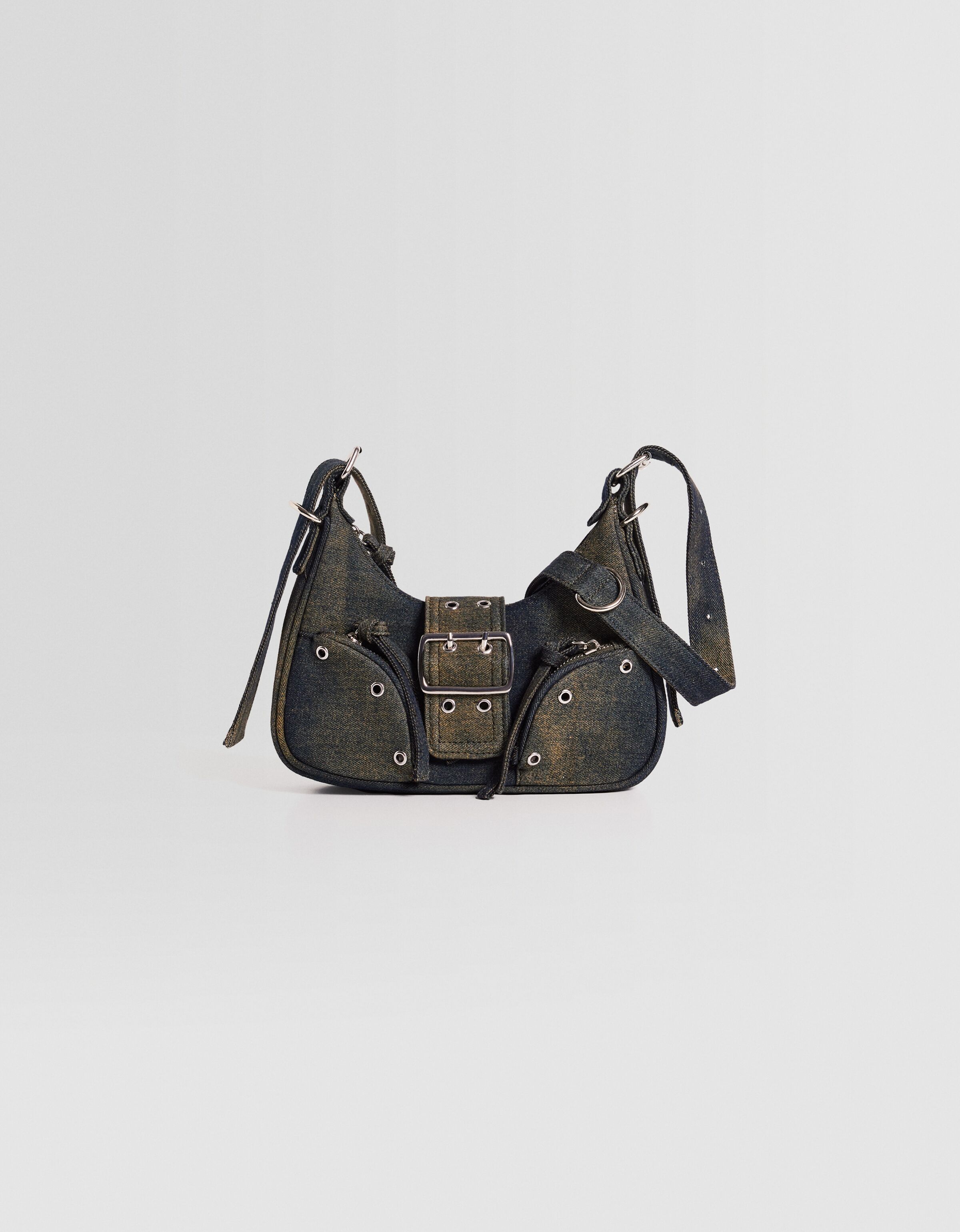 Bolso bandolera denim bolsillos