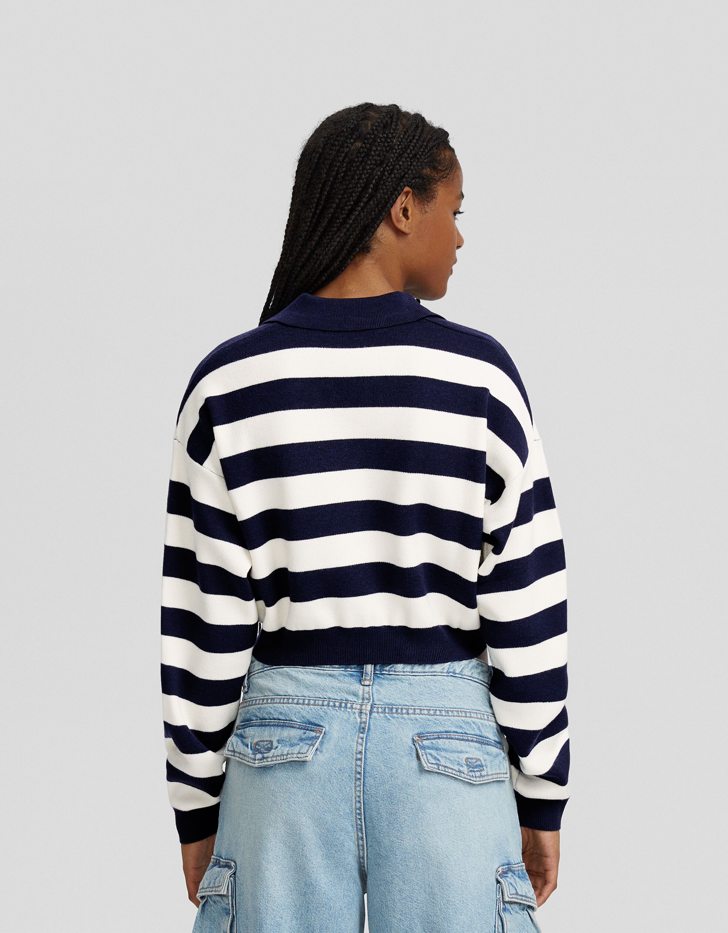 Jersey cuello polo rayas