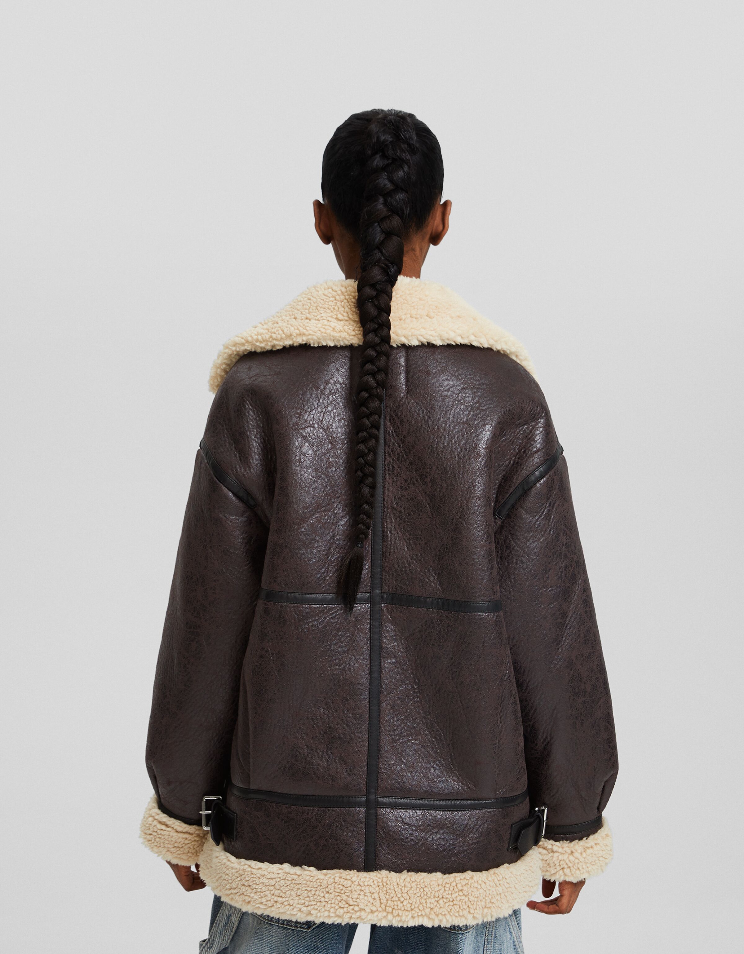 Cazadora doble faz efecto piel