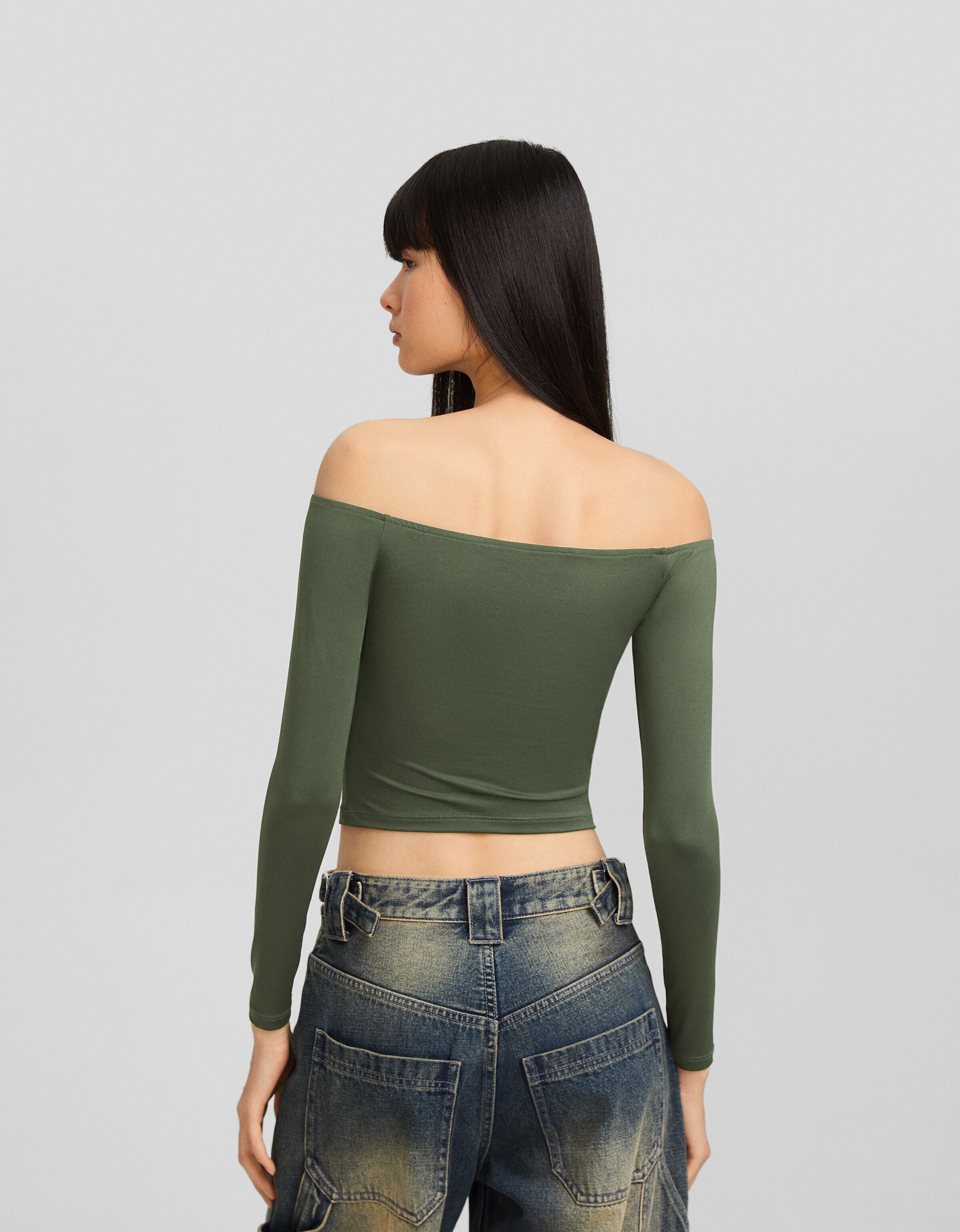 Camiseta manga larga bardot