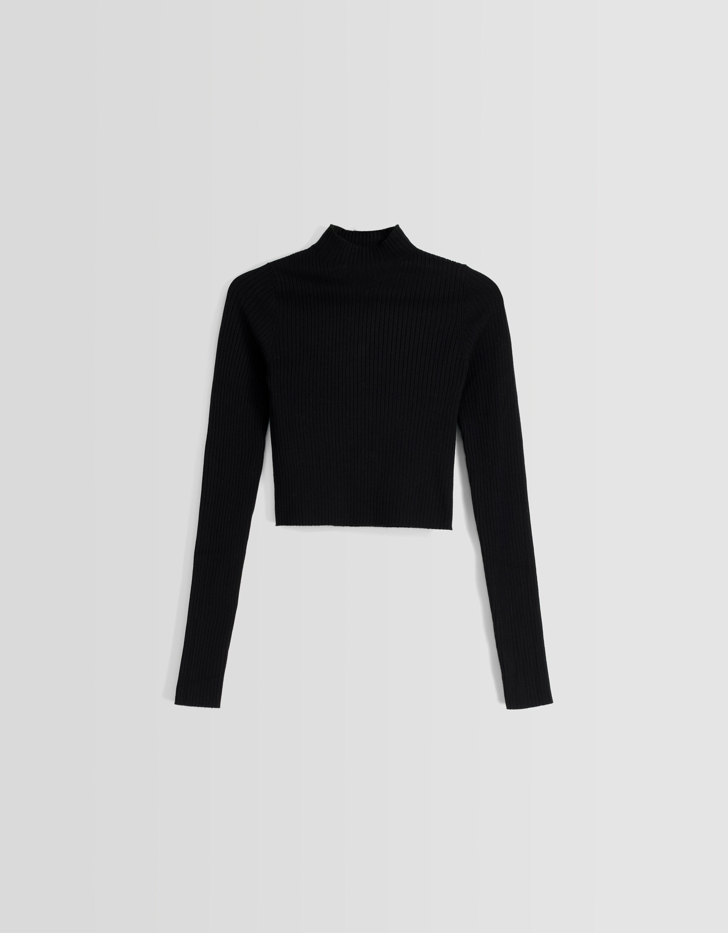 Jersey cuello subido rib