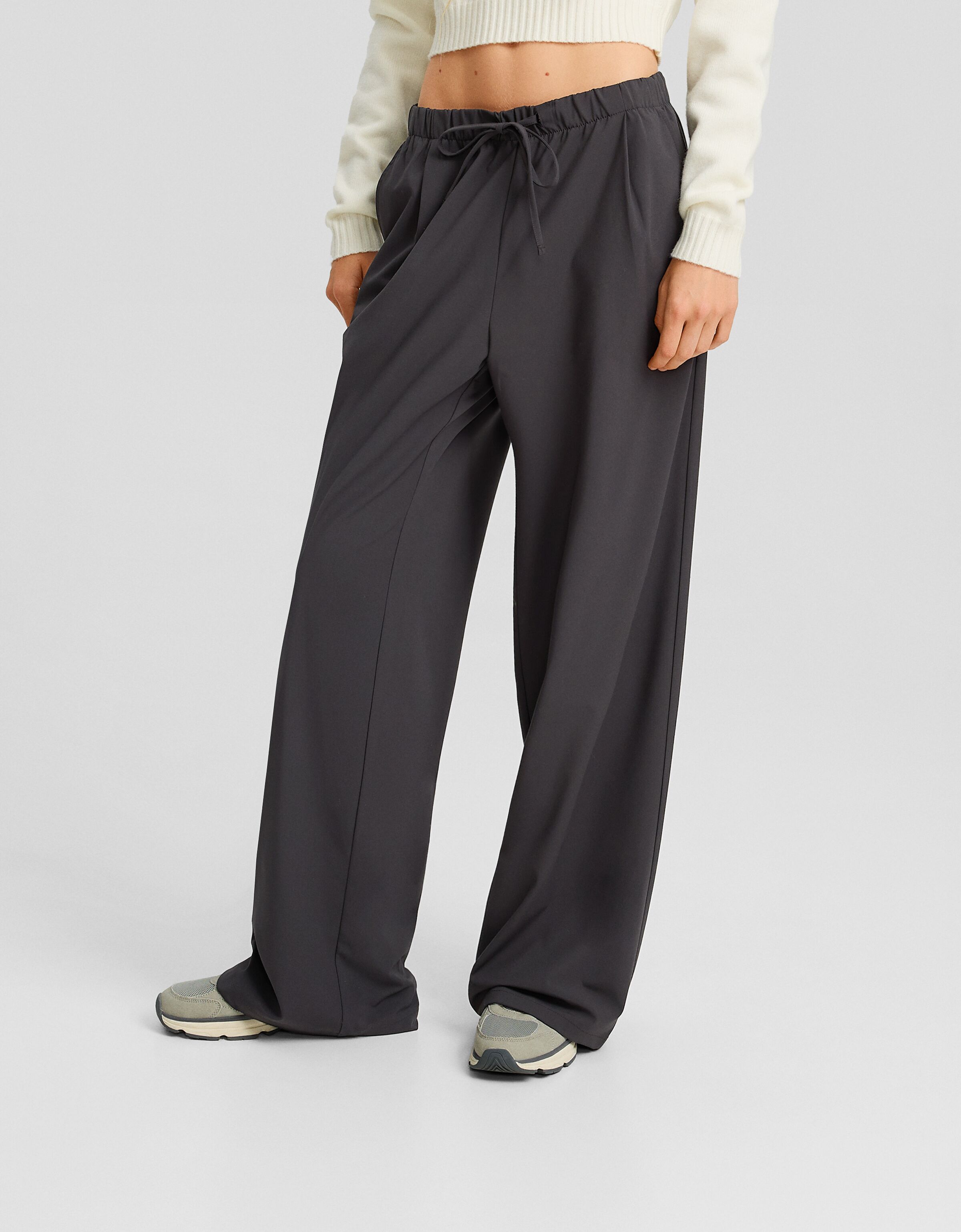 Pantalón wide leg tailoring cordón