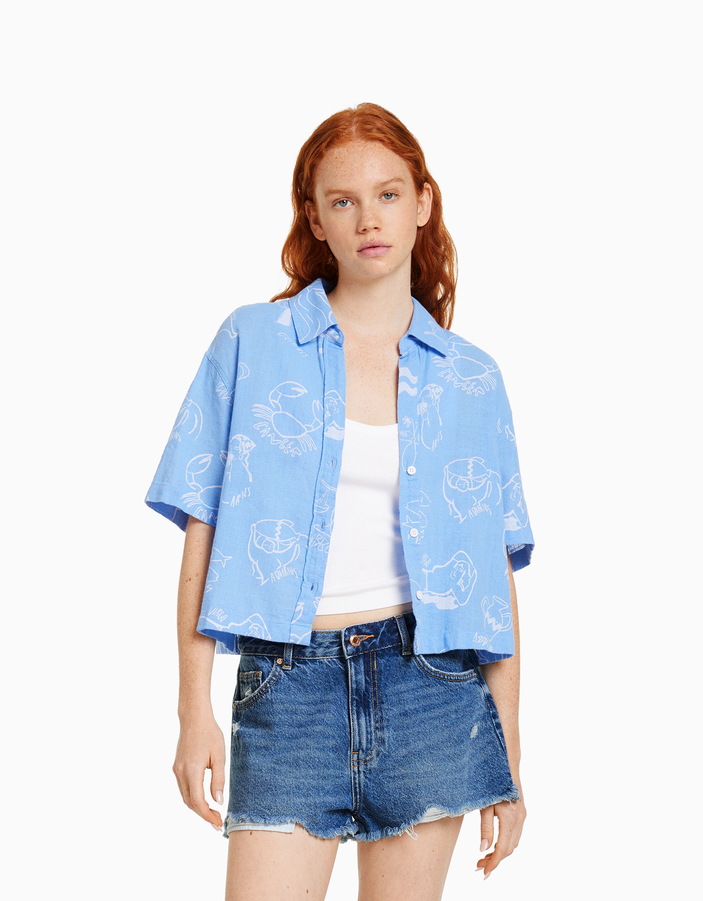 Short denim rotos vintage