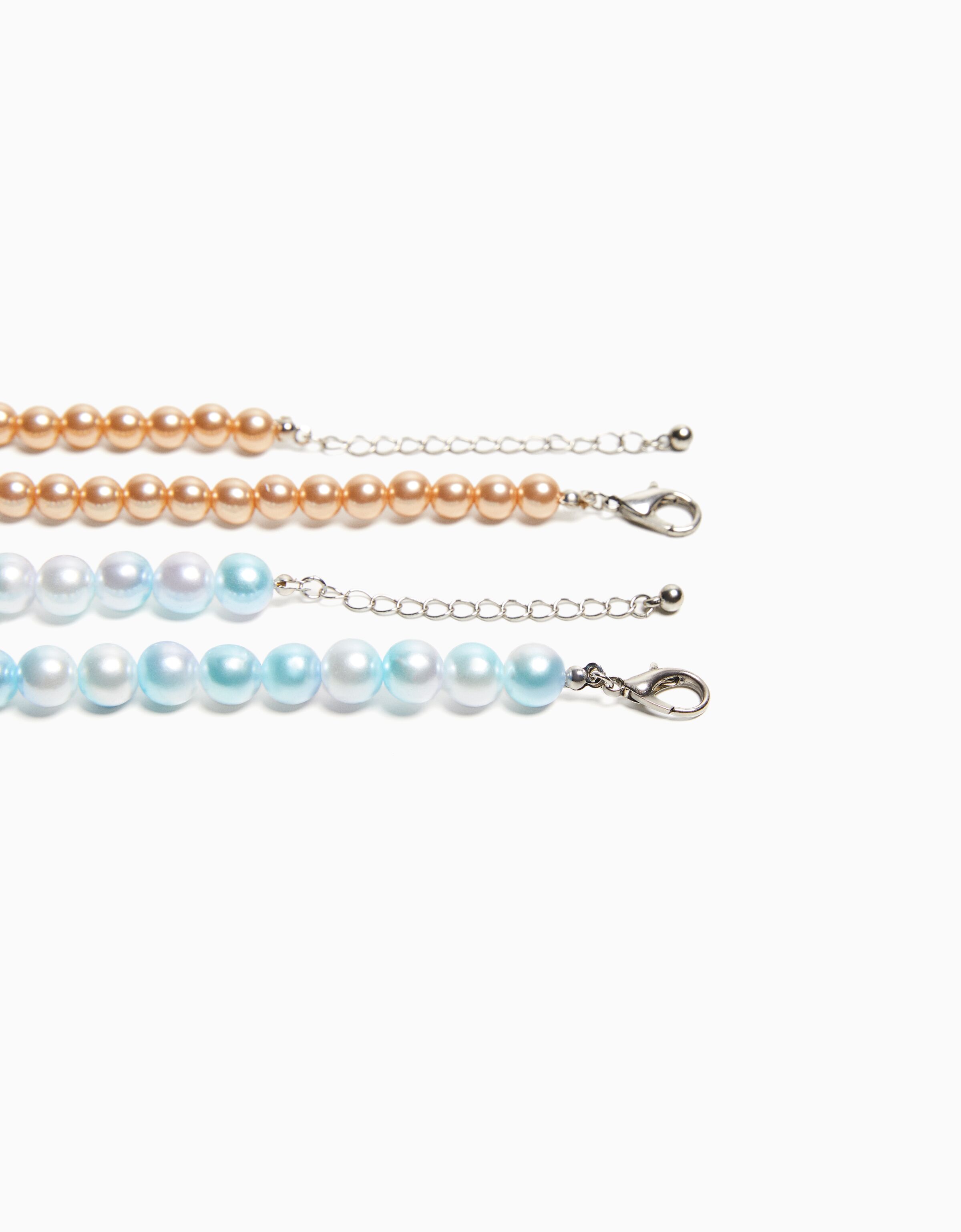 Set 2 collares perlas beads