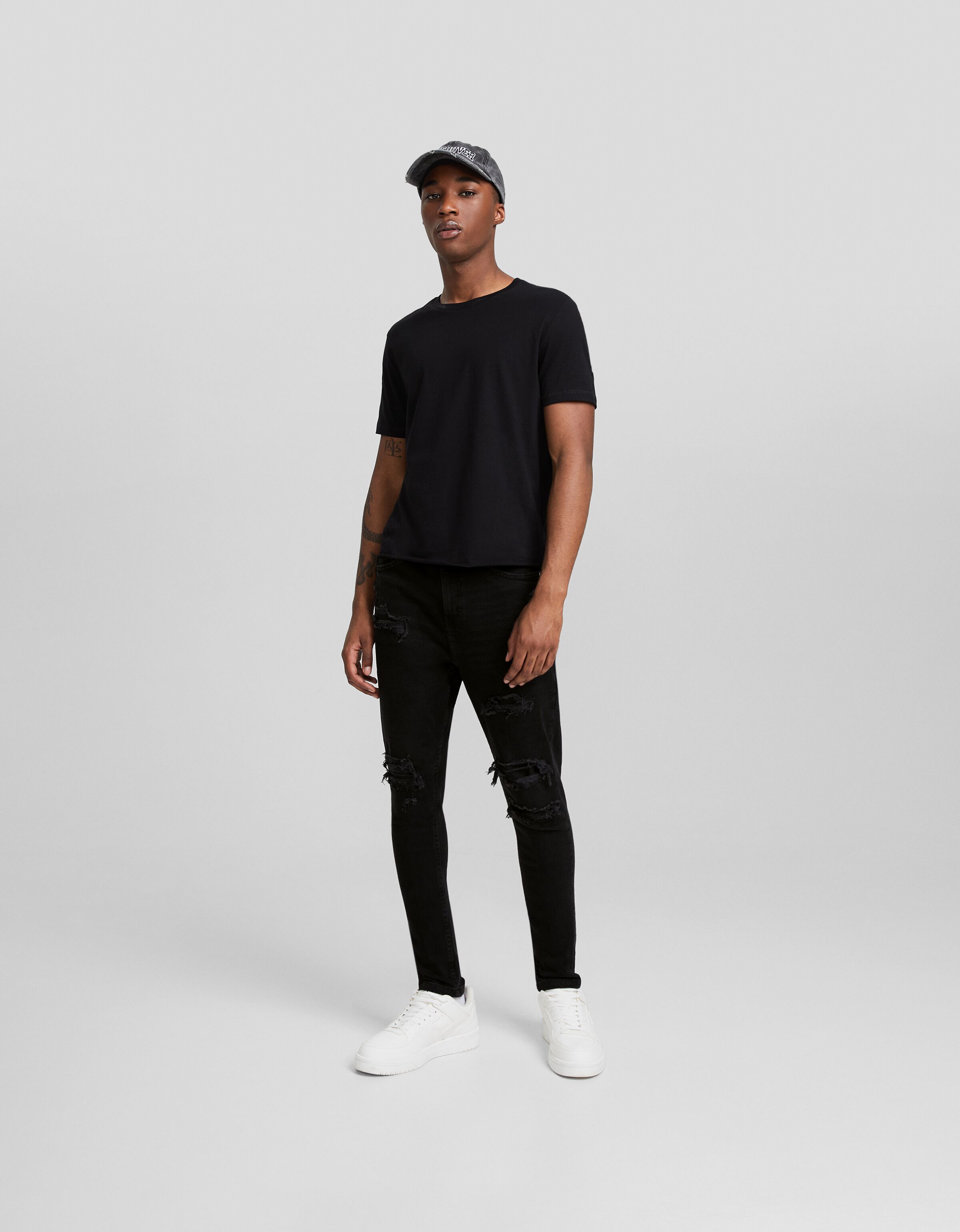 Jeans carrot fit rotos