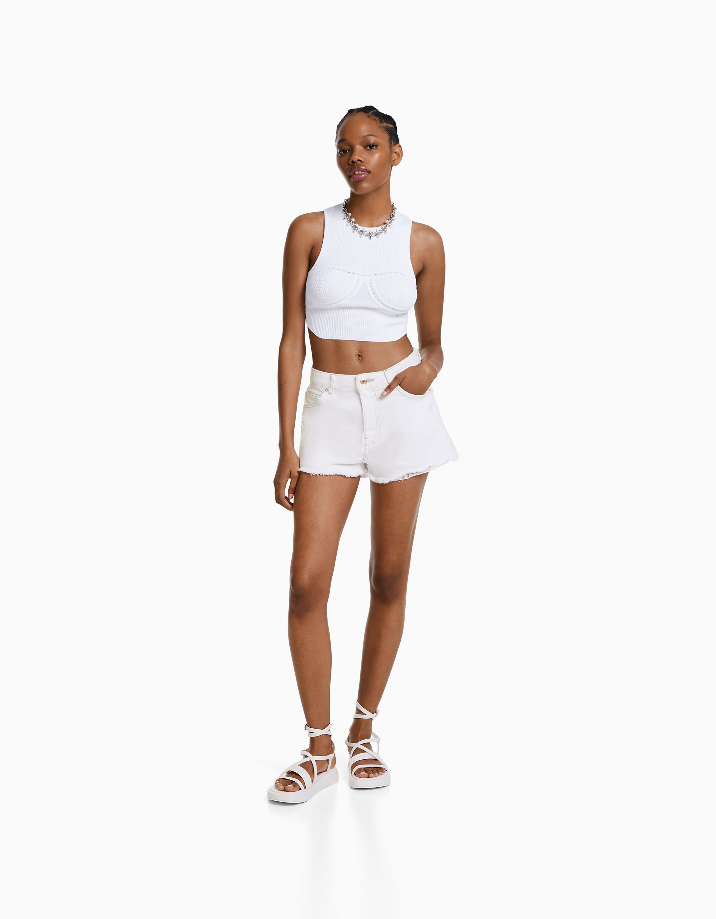 Short denim rotos vintage