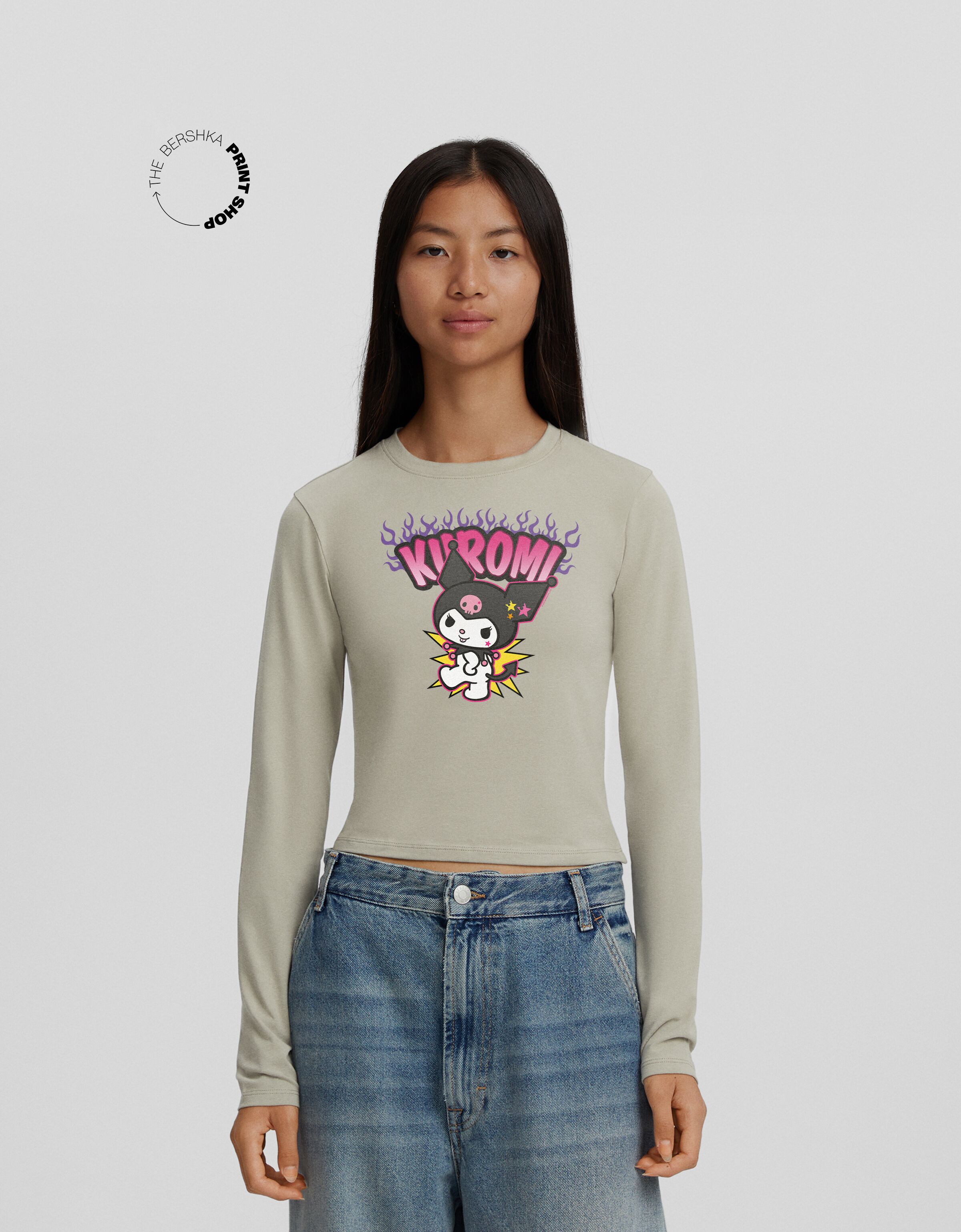 Camiseta Kuromi manga larga print