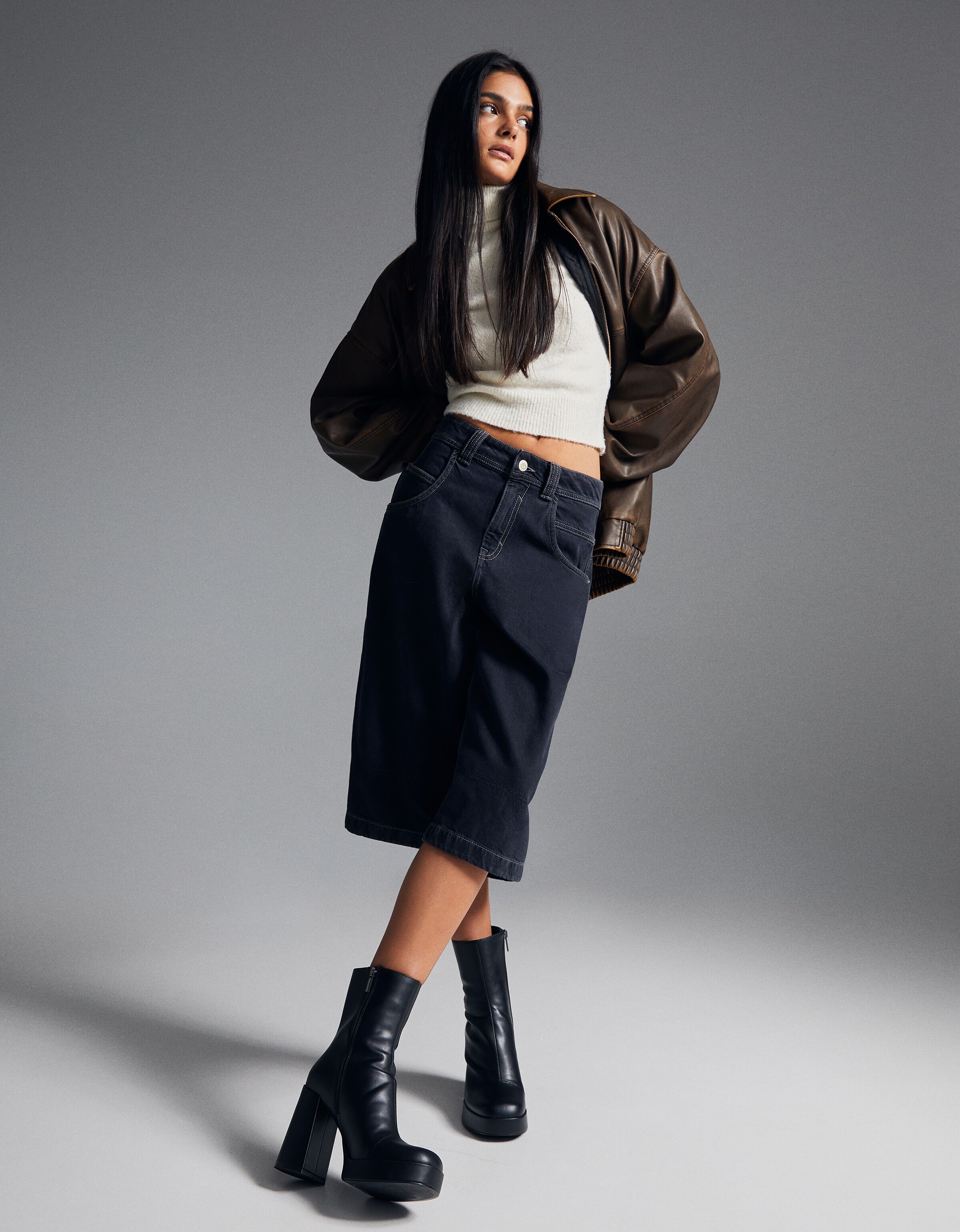 Botines tacón ancho plataforma