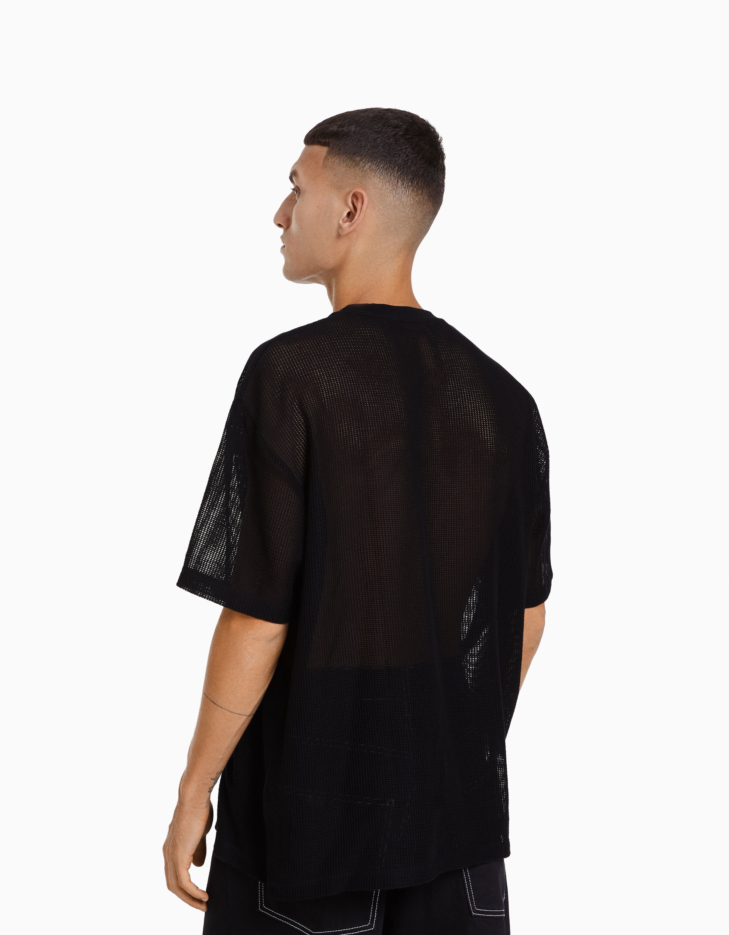 Camiseta manga corta estructura red