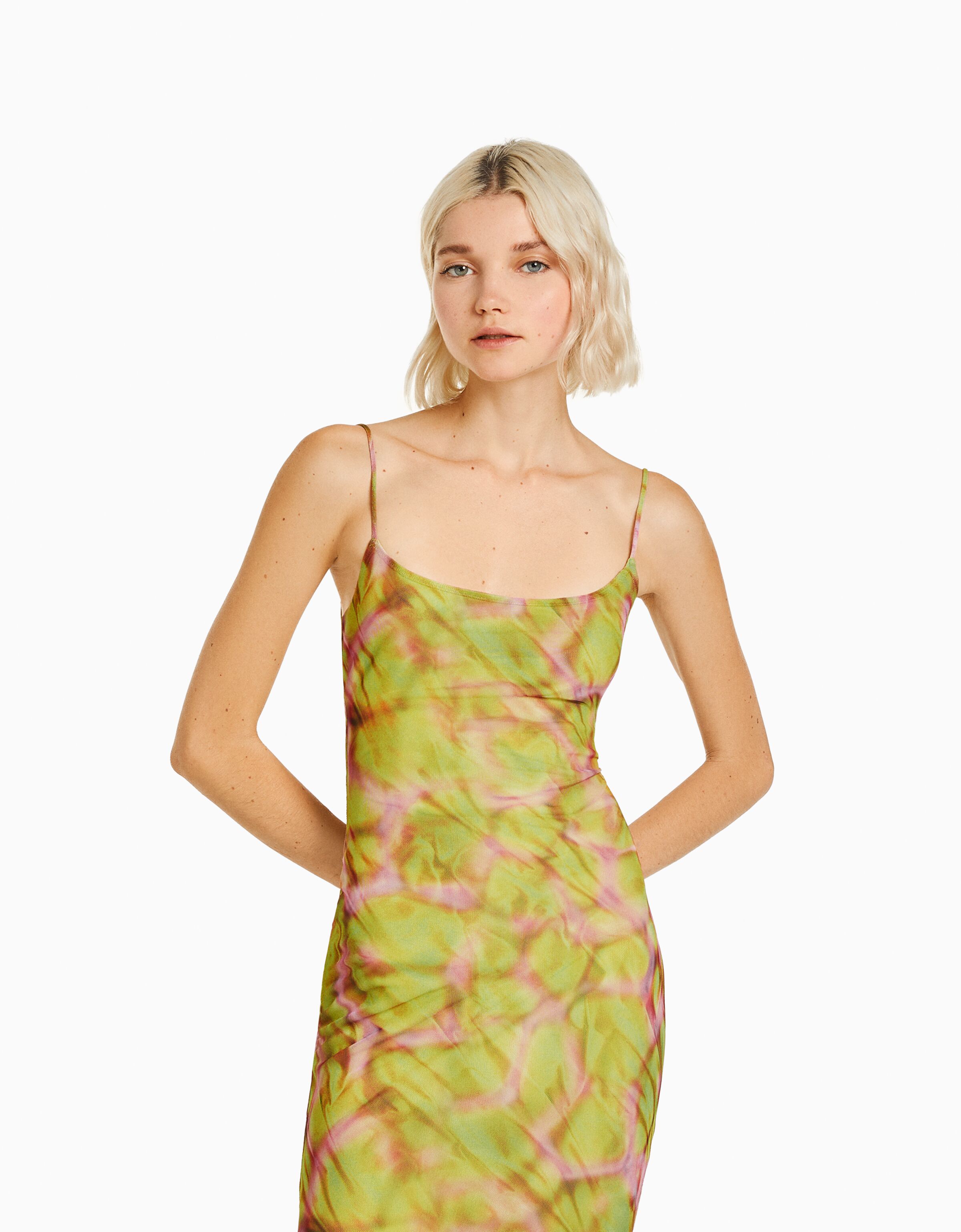 Vestido largo tirantes print