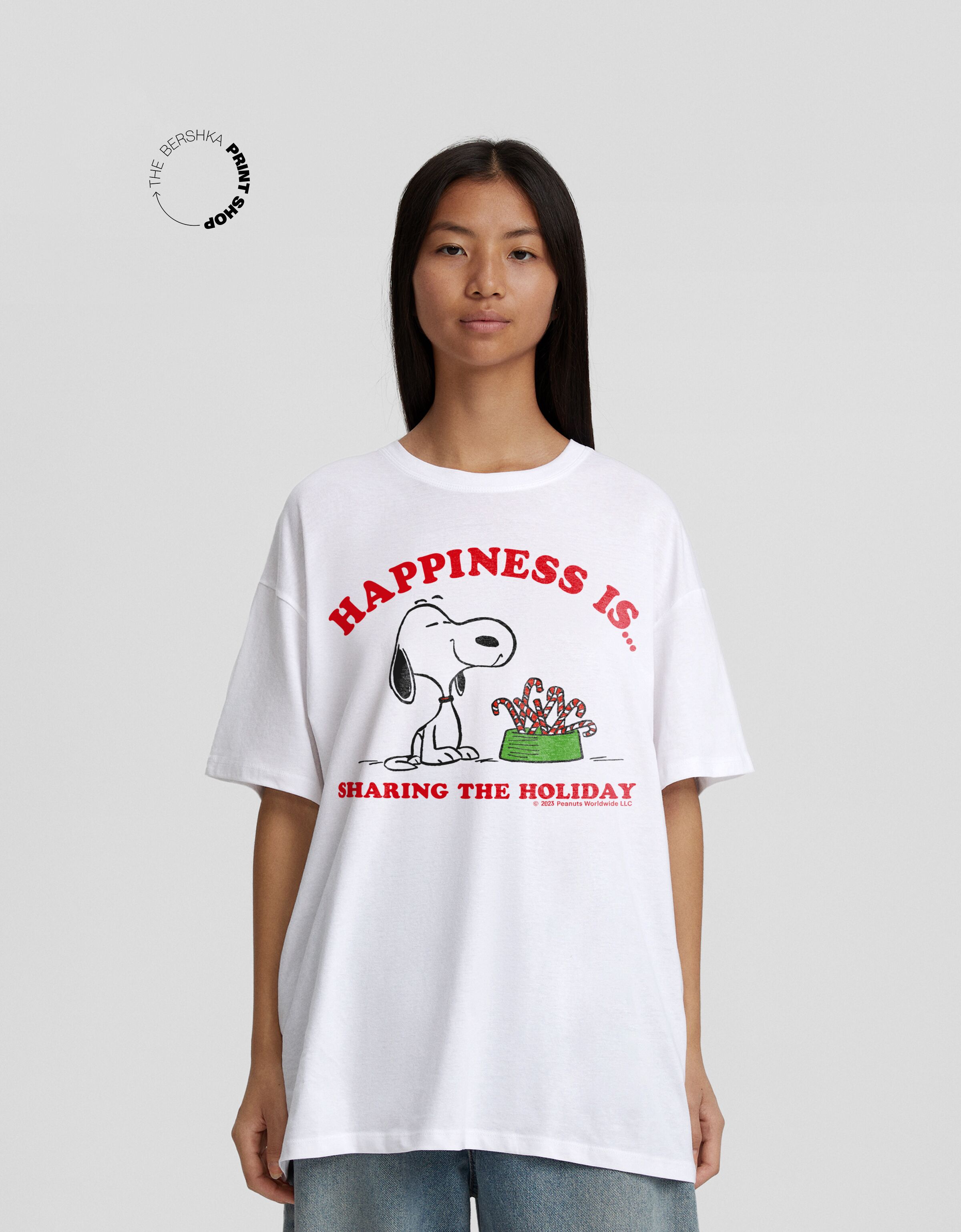 Camiseta Snoopy manga corta oversize print