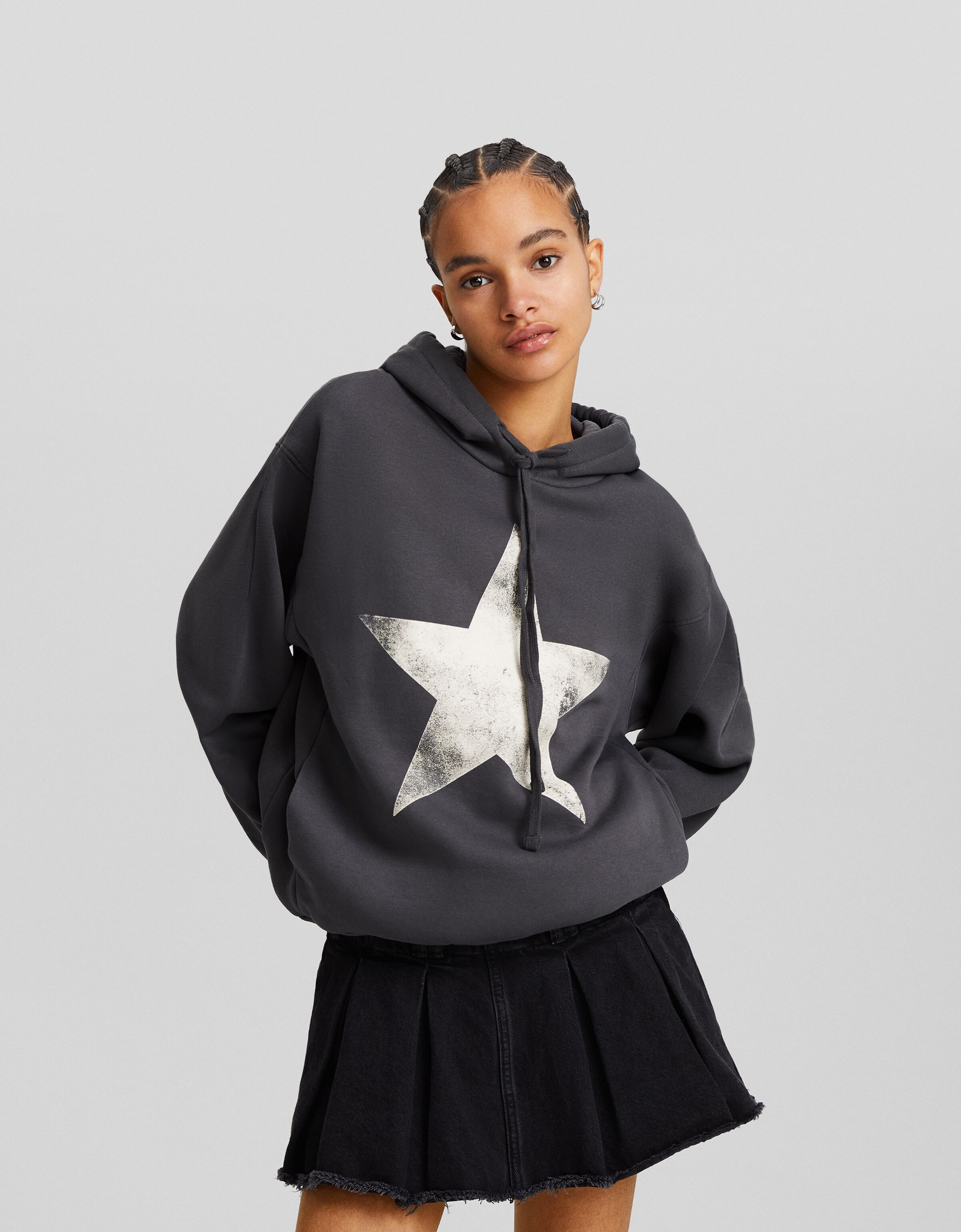 Sudadera capucha print