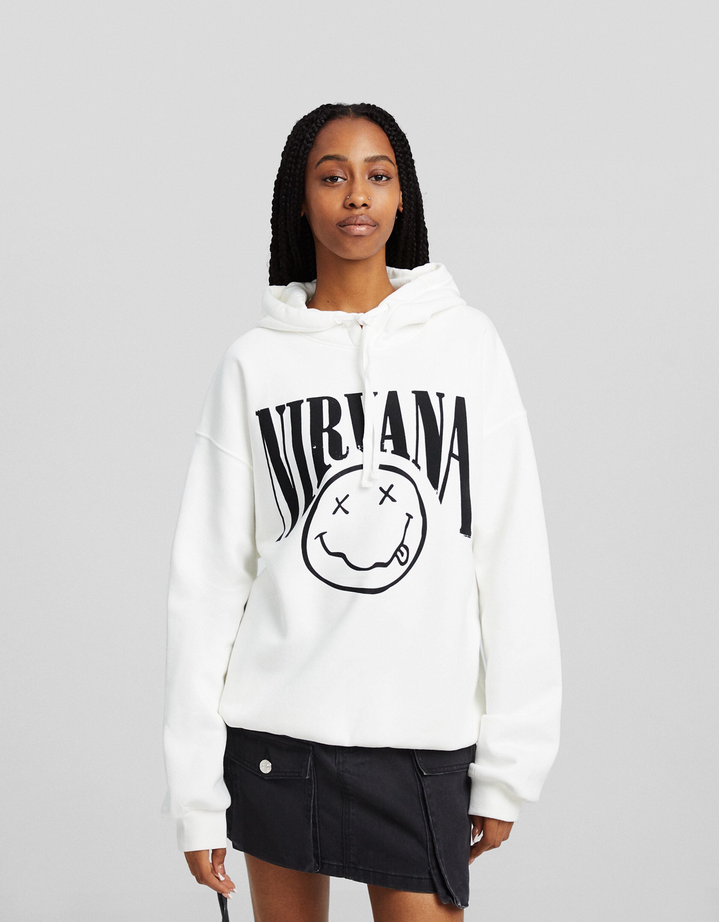 Sudadera Nirvana capucha print