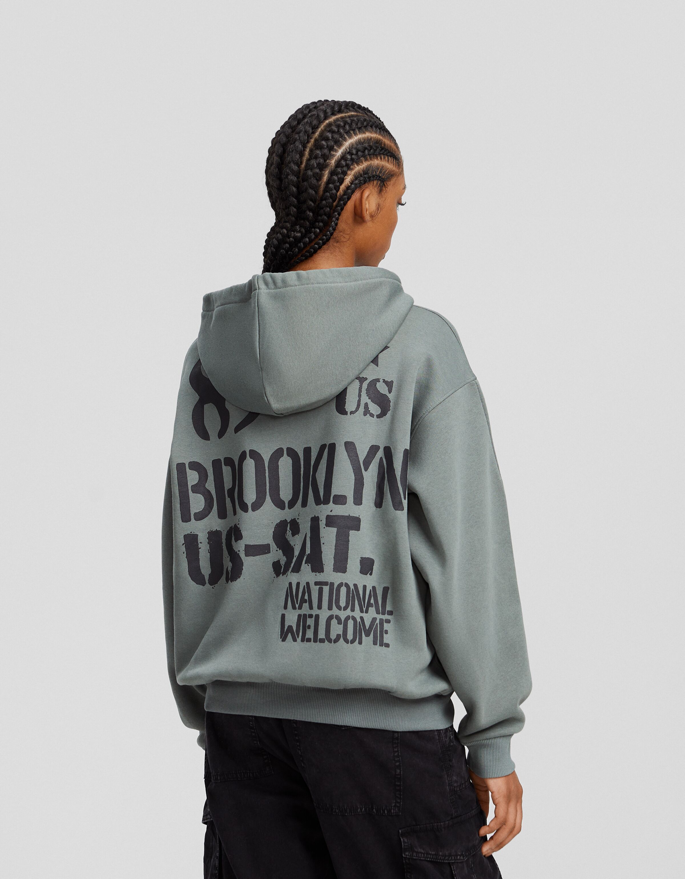 Sudadera capucha print