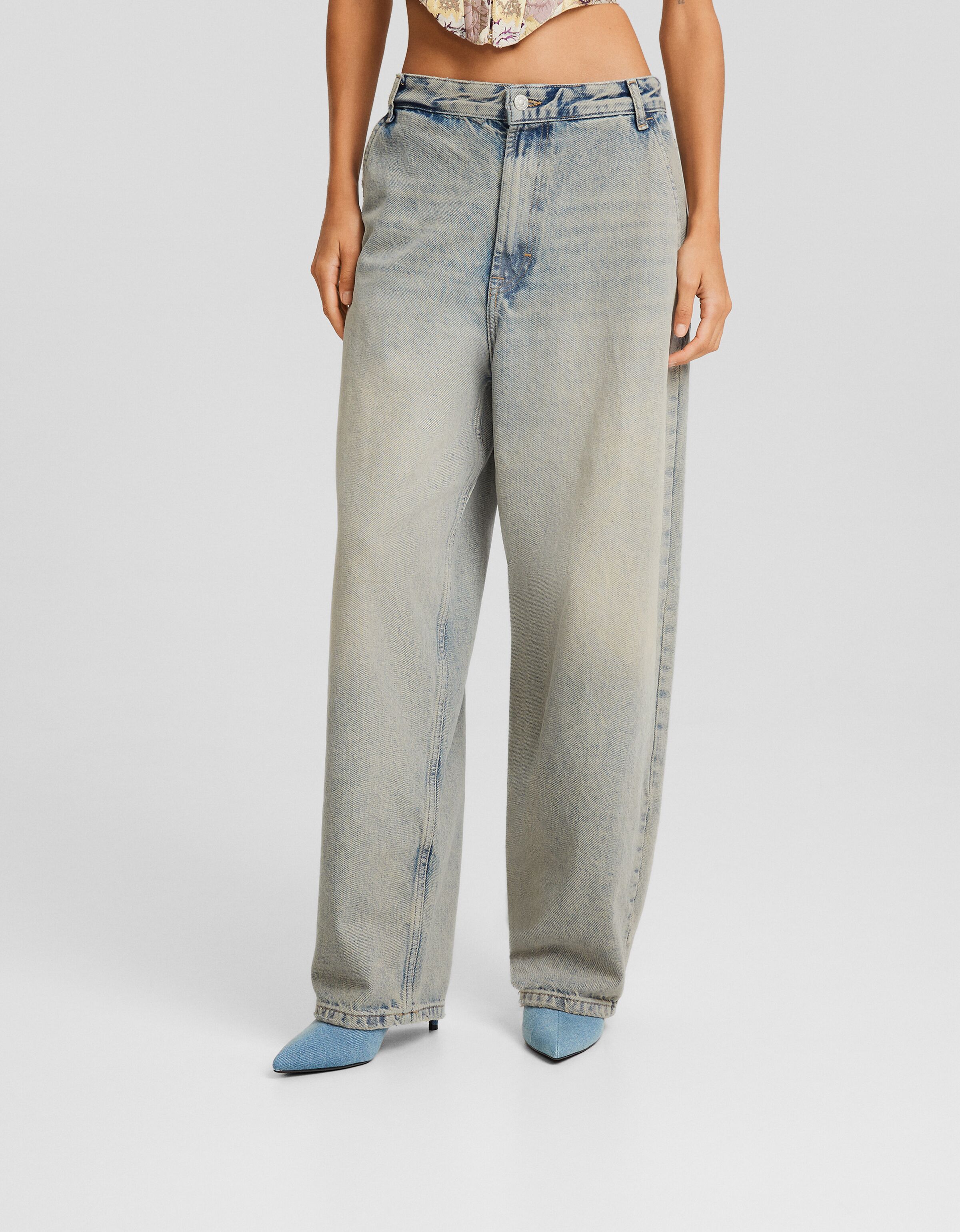 Jeans skater fit efecto lavado