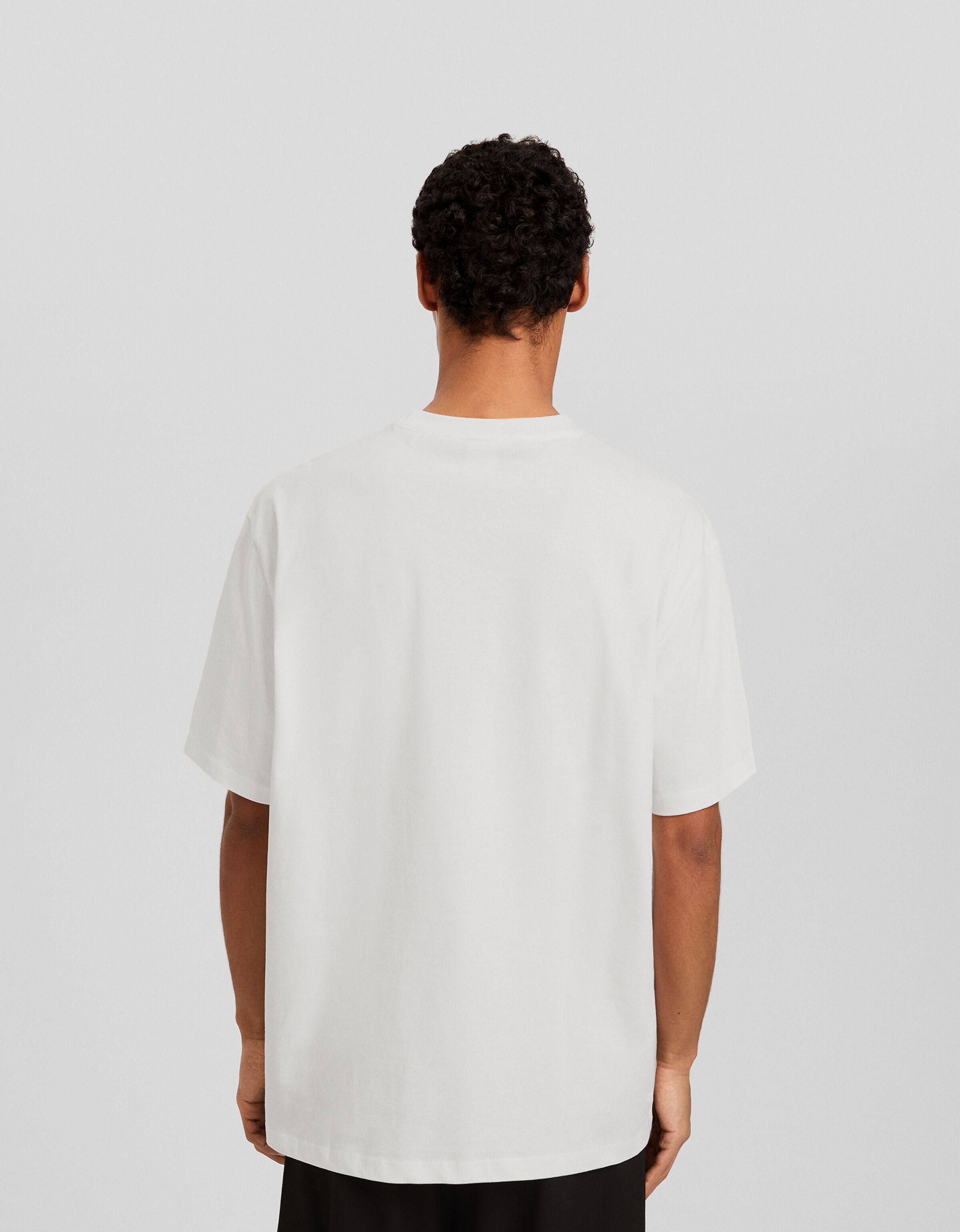 Camiseta manga corta boxy fit print