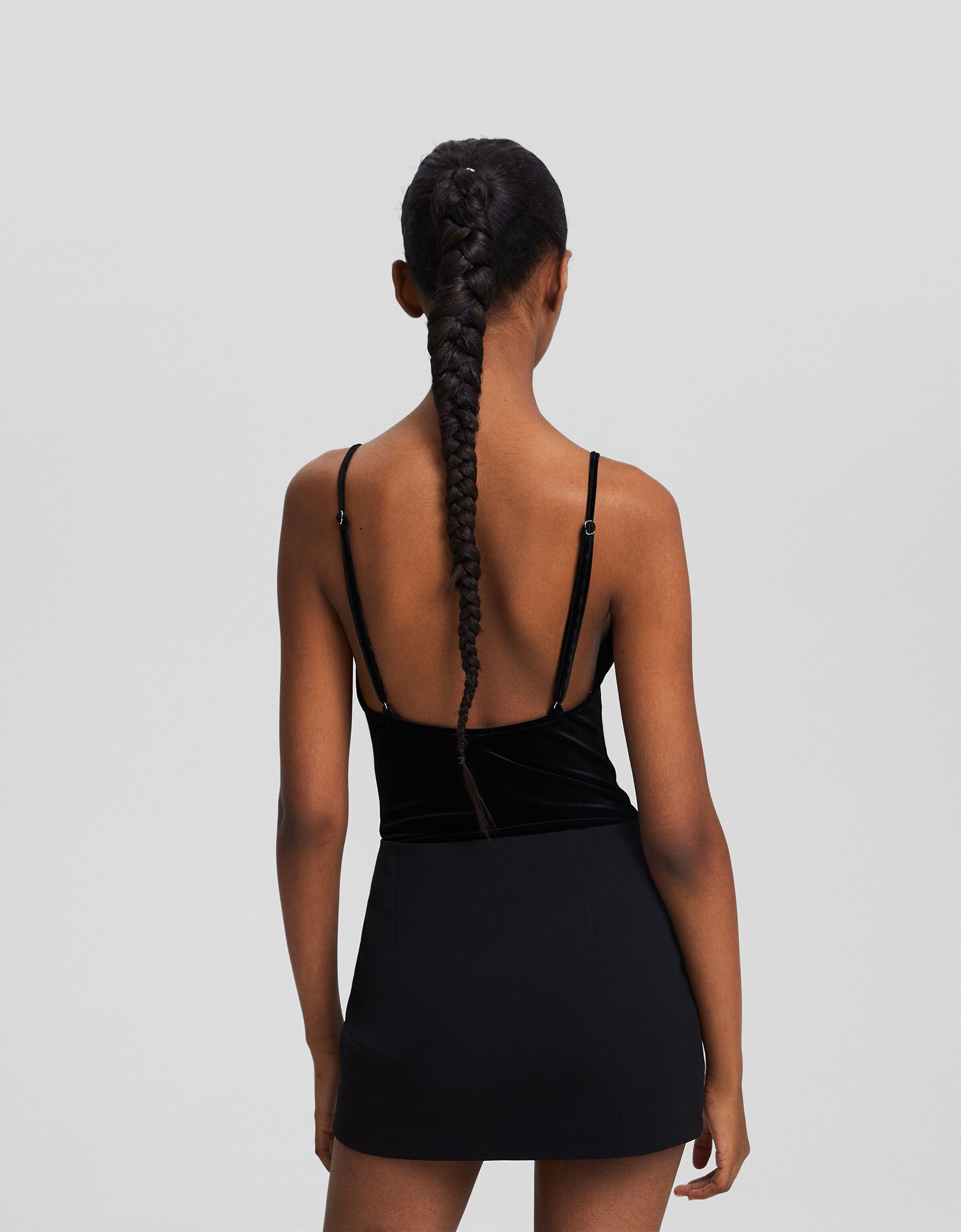 Body tirantes terciopelo espalda descubierta